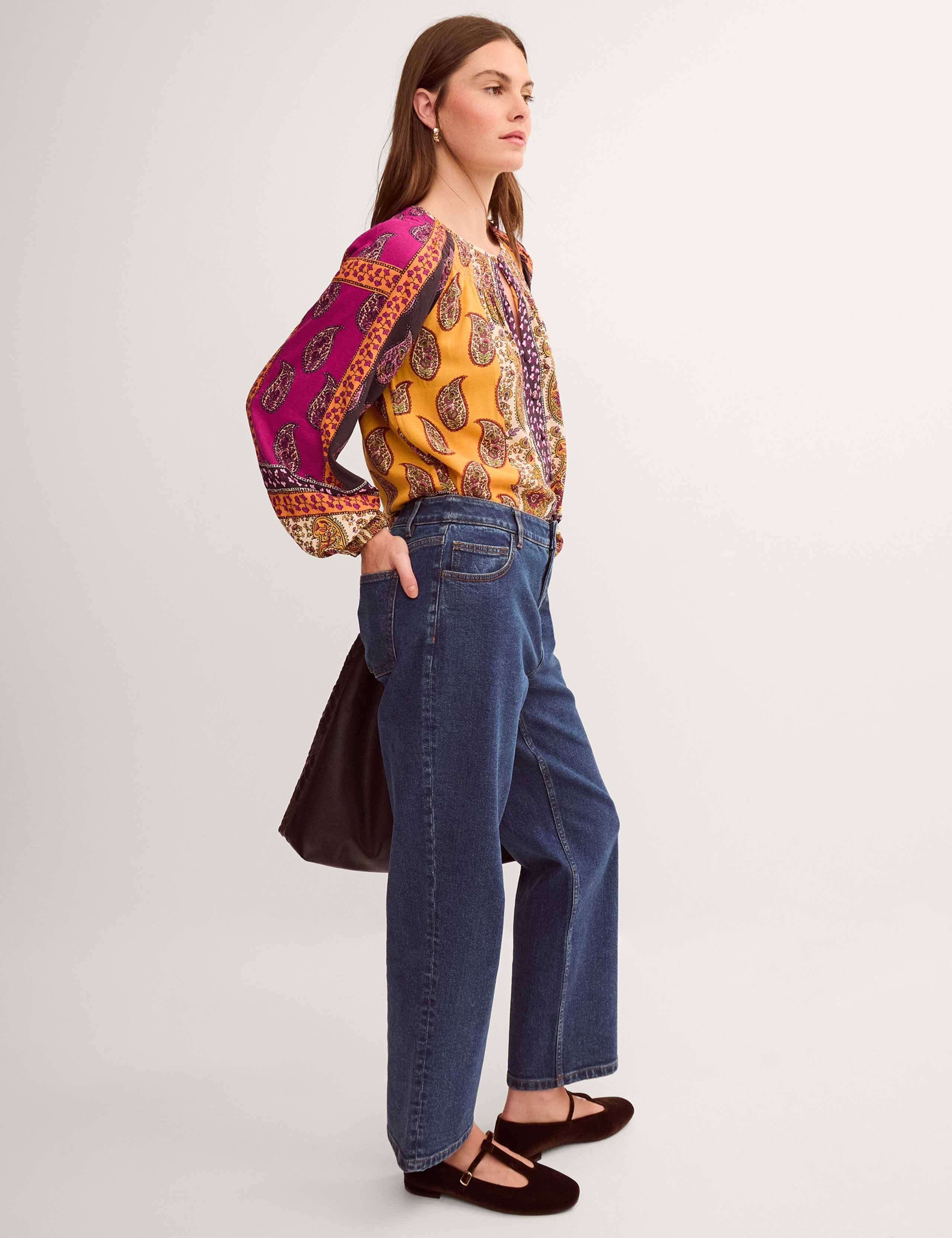 Paisley Smocked Blouson Sleeve Blouse 2 of 4