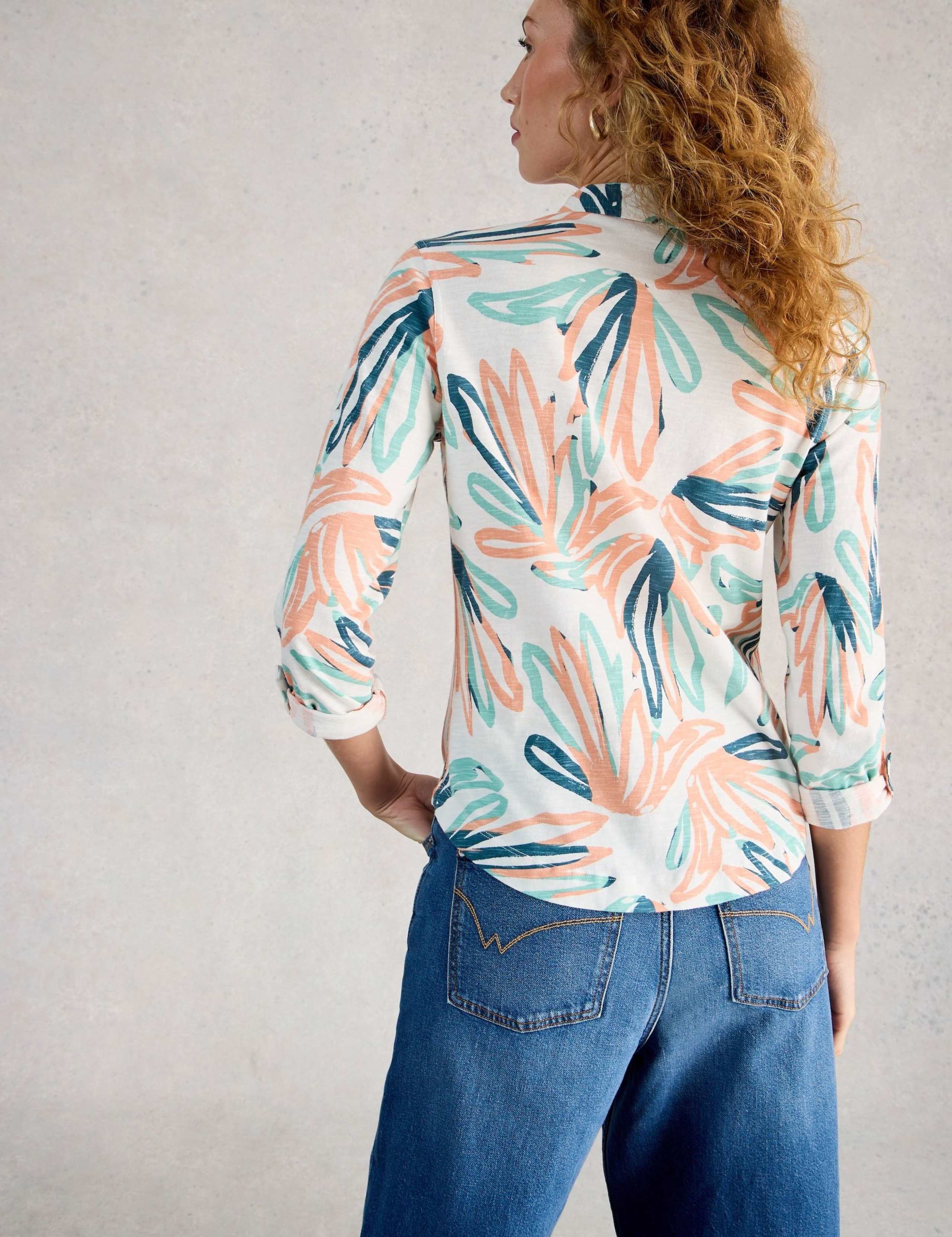 Pure Cotton Jersey Printed Collared Shirt 3 of 6