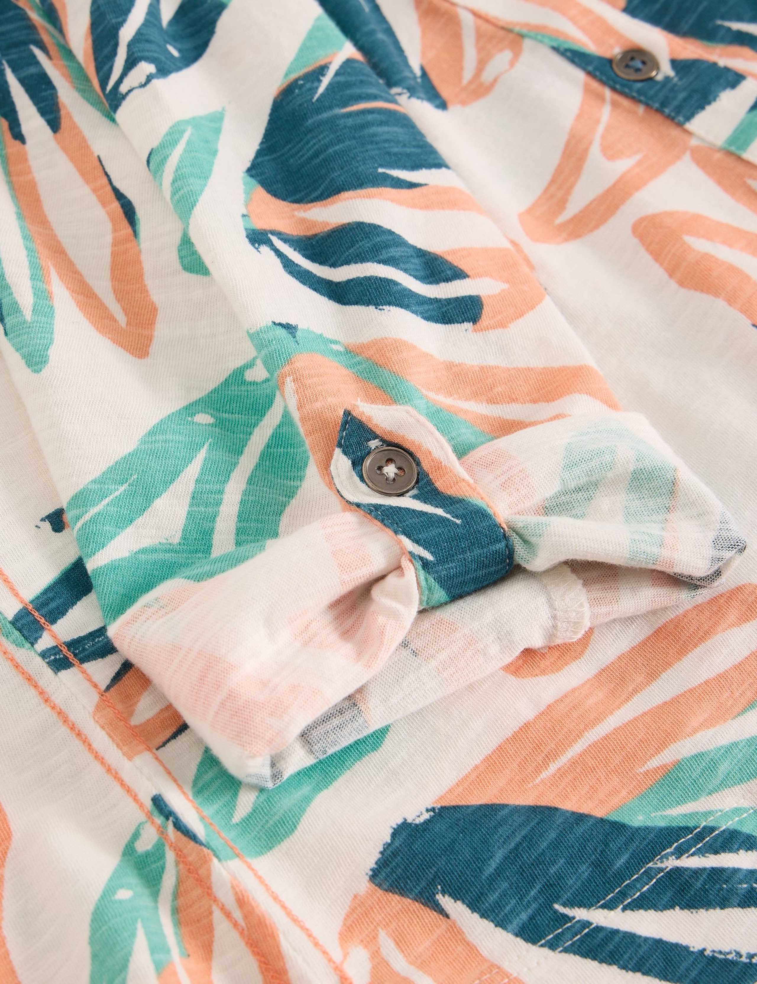 Pure Cotton Jersey Printed Collared Shirt 4 of 6