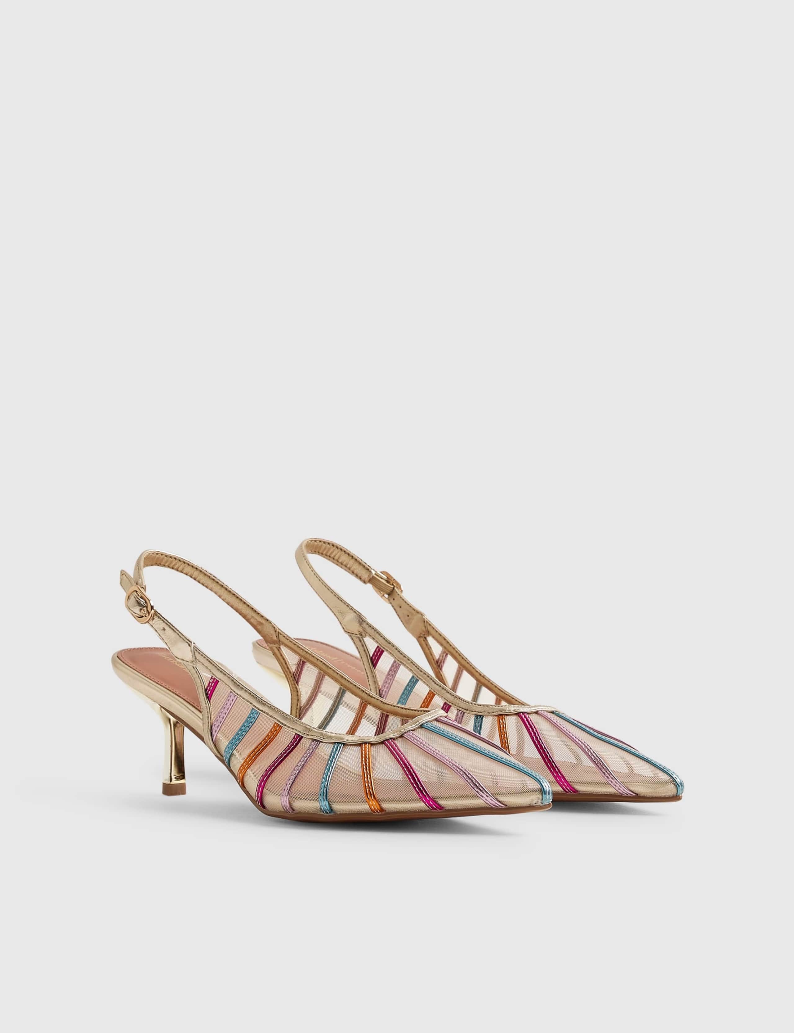 Mesh Stiletto Pointed Slingback Shoes 2 of 5