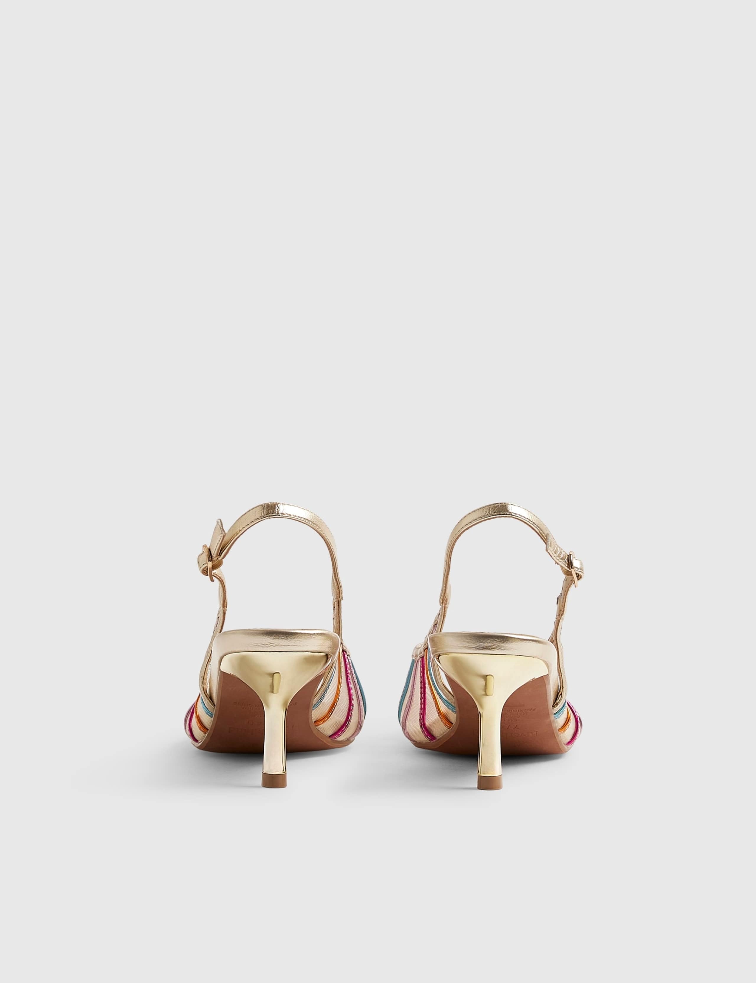 Mesh Stiletto Pointed Slingback Shoes 5 of 5