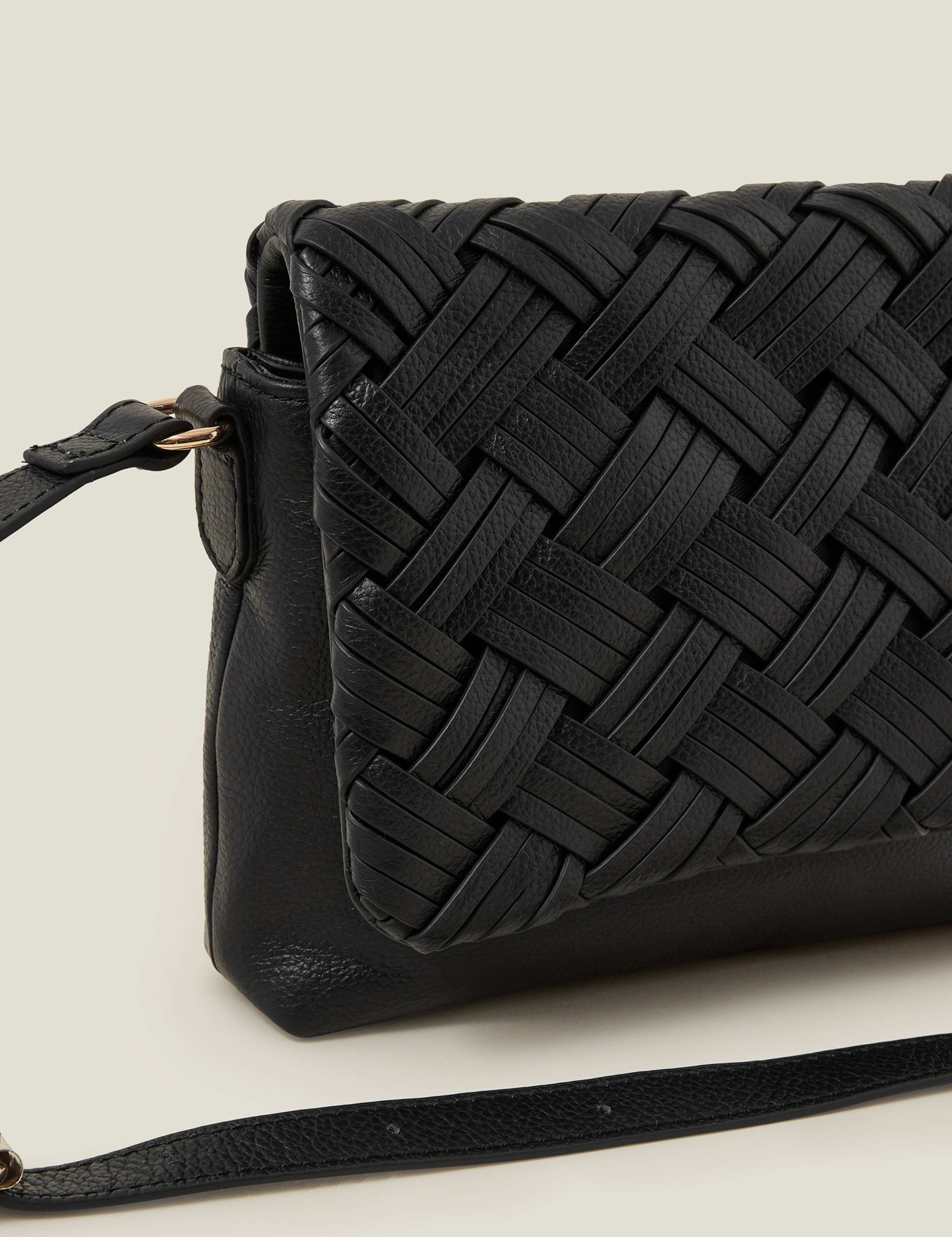 Leather Woven Cross Body Bag 4 of 4