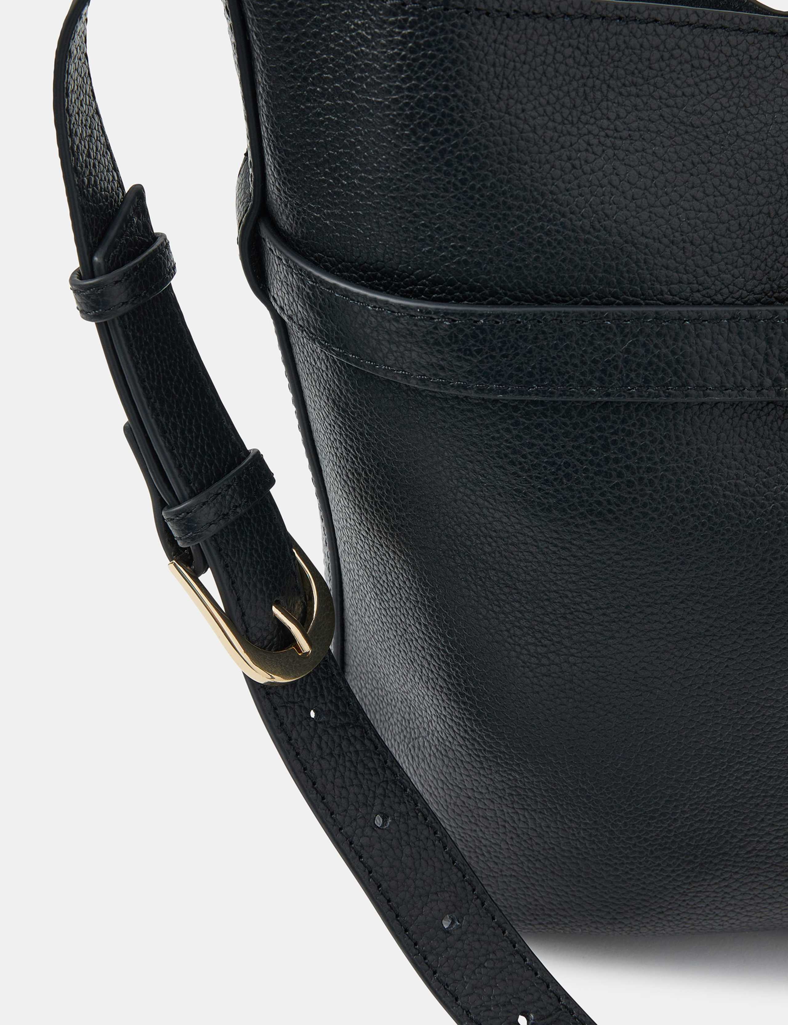 Leather Cross Body Bucket Bag 4 of 4