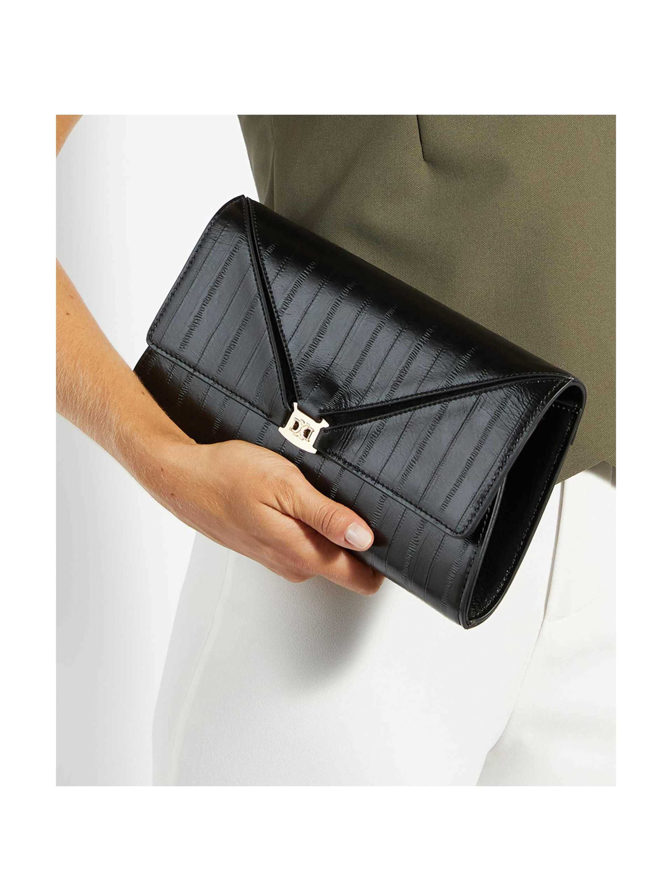 Leather Chain Strap Clutch Bag 3 of 5