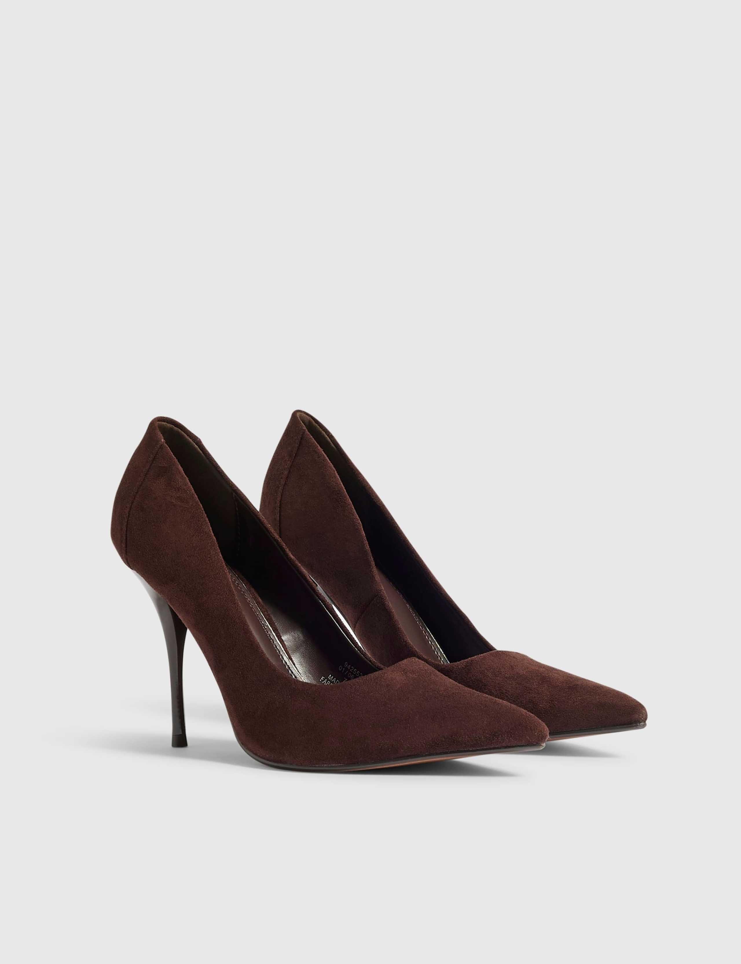 Suede Party Stiletto Court Shoes 4 of 5