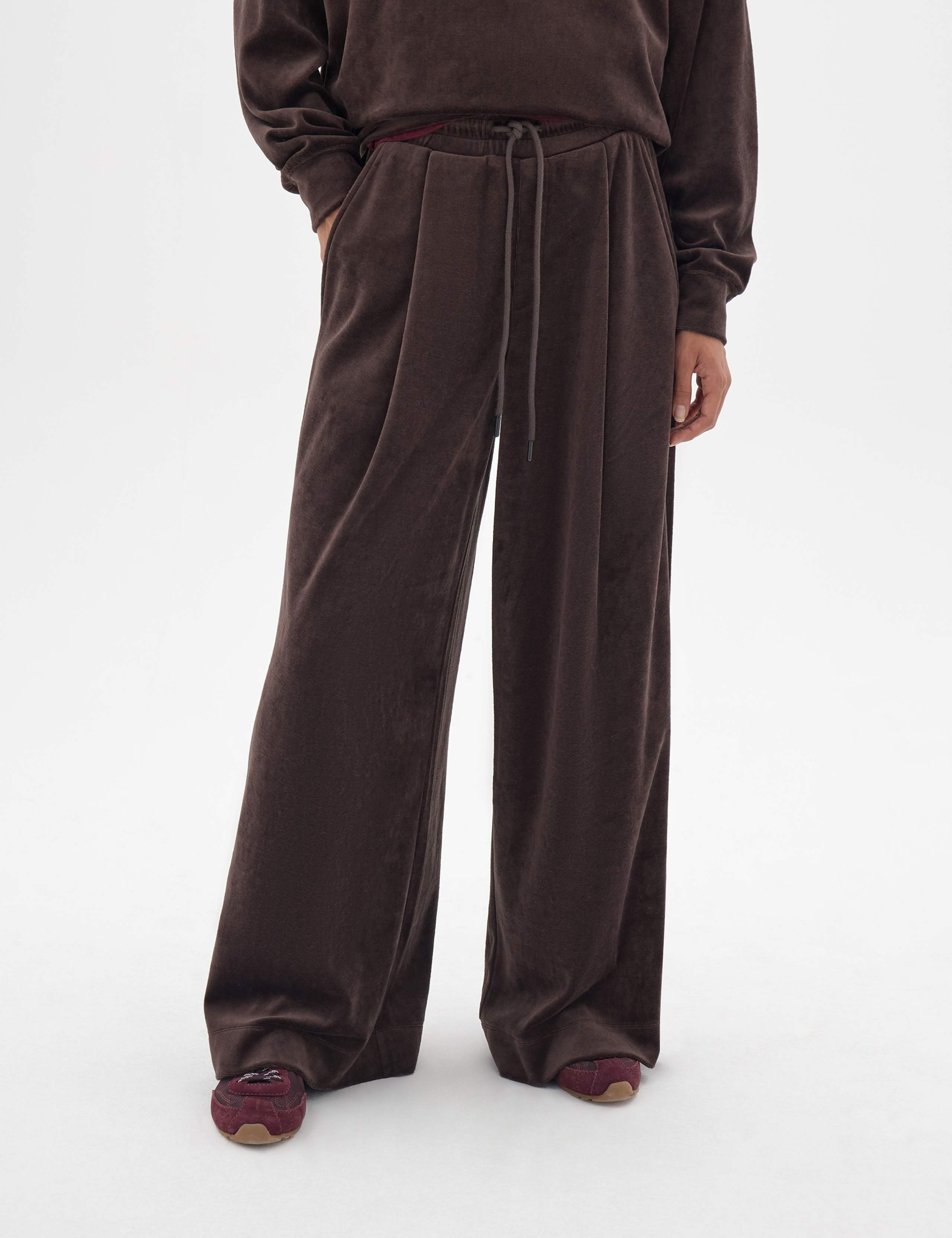 Aarti Velour Wide Leg Trousers by HUSH at M&S