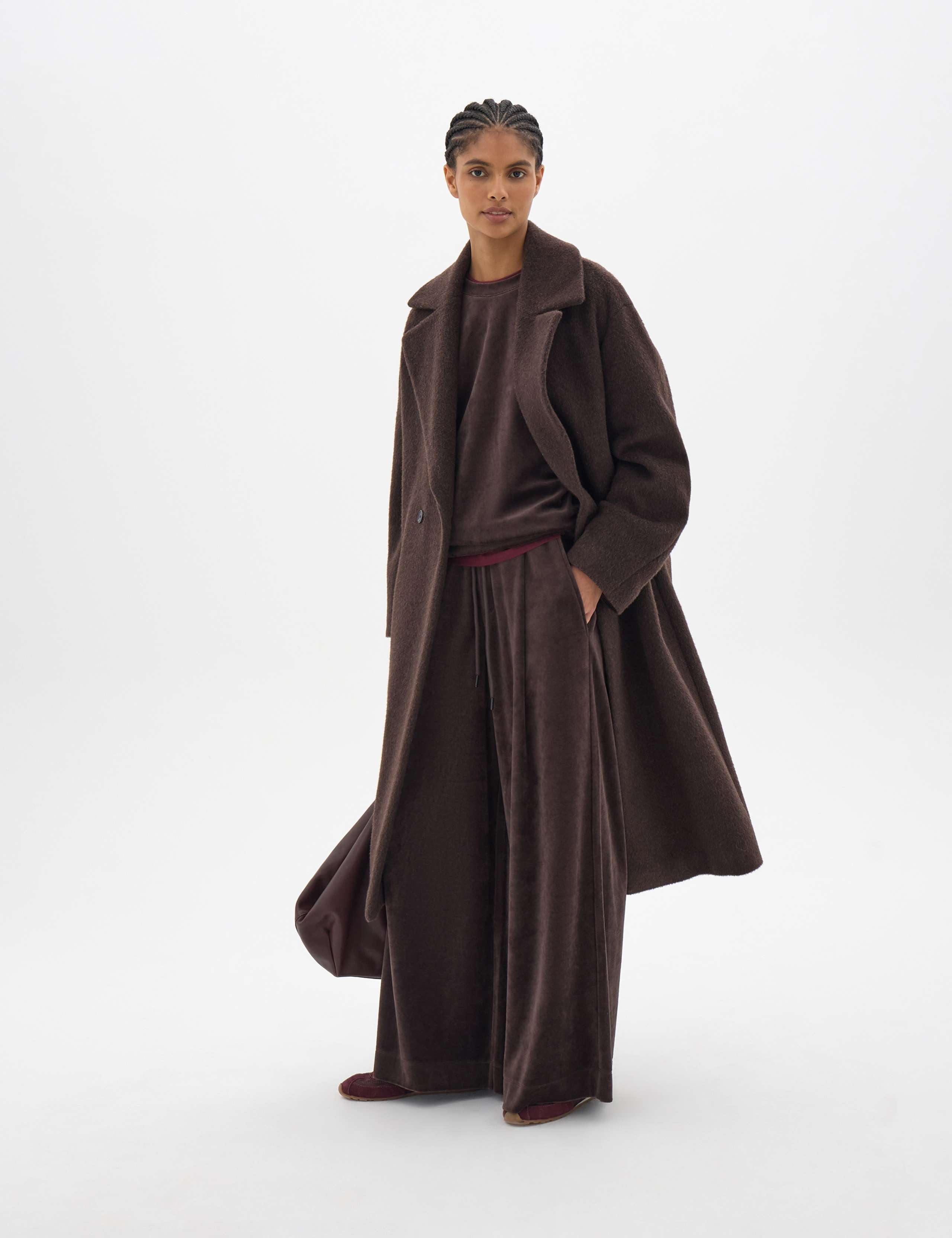 Aarti Velour Wide Leg Trousers by HUSH at M&S