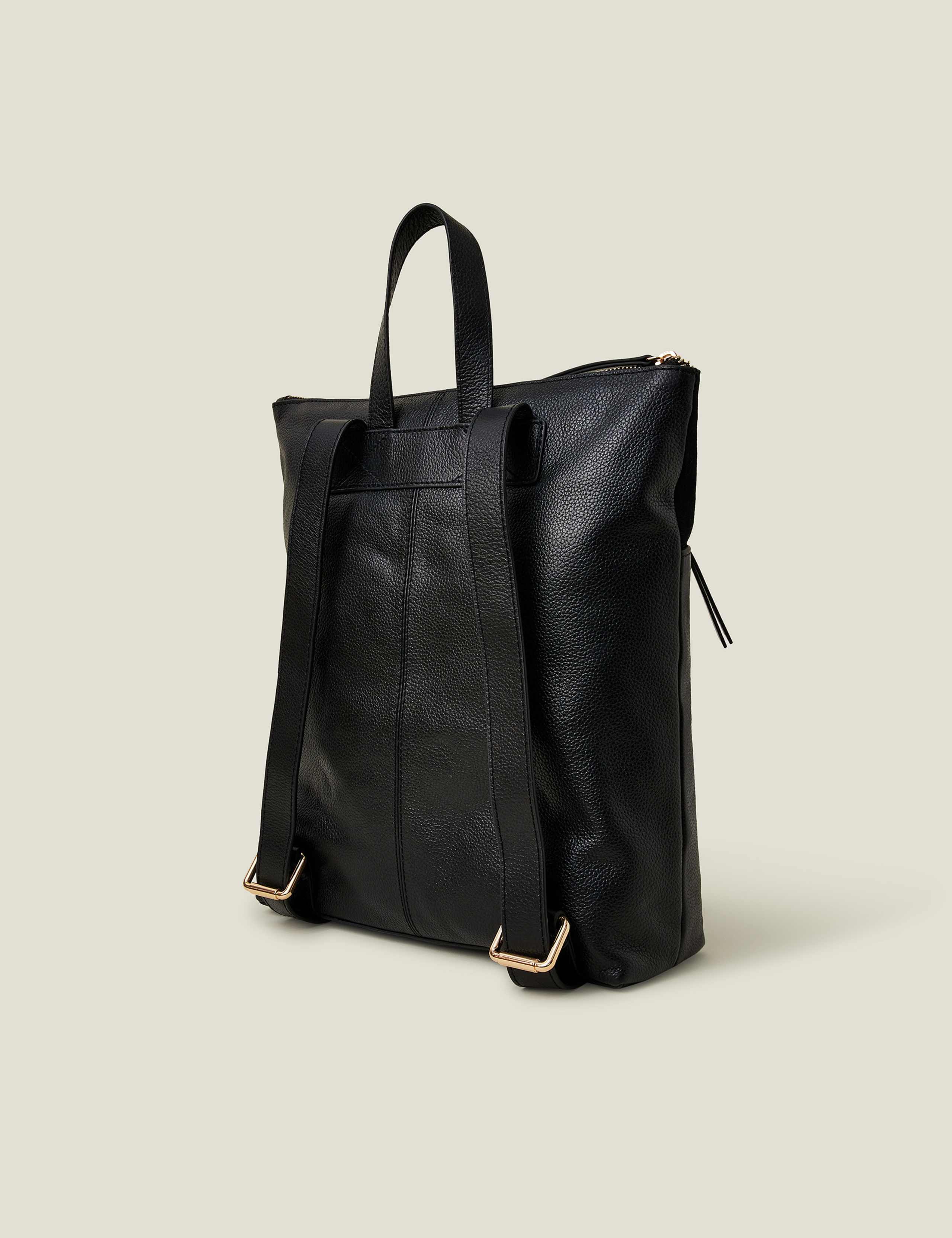 Suede and Leather Backpack 2 of 4