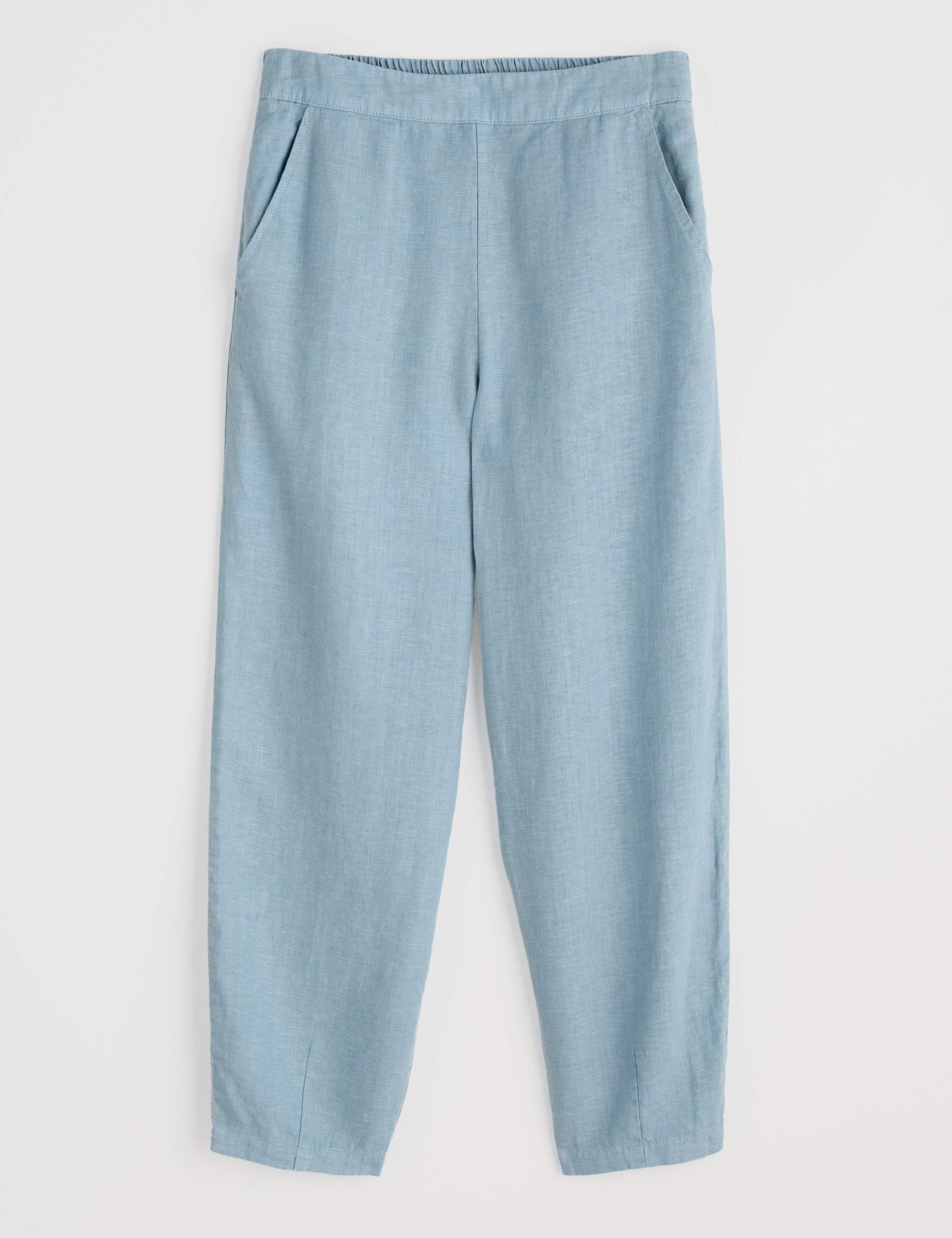 Pure Linen Tapered Ankle Grazer Trousers 2 of 4