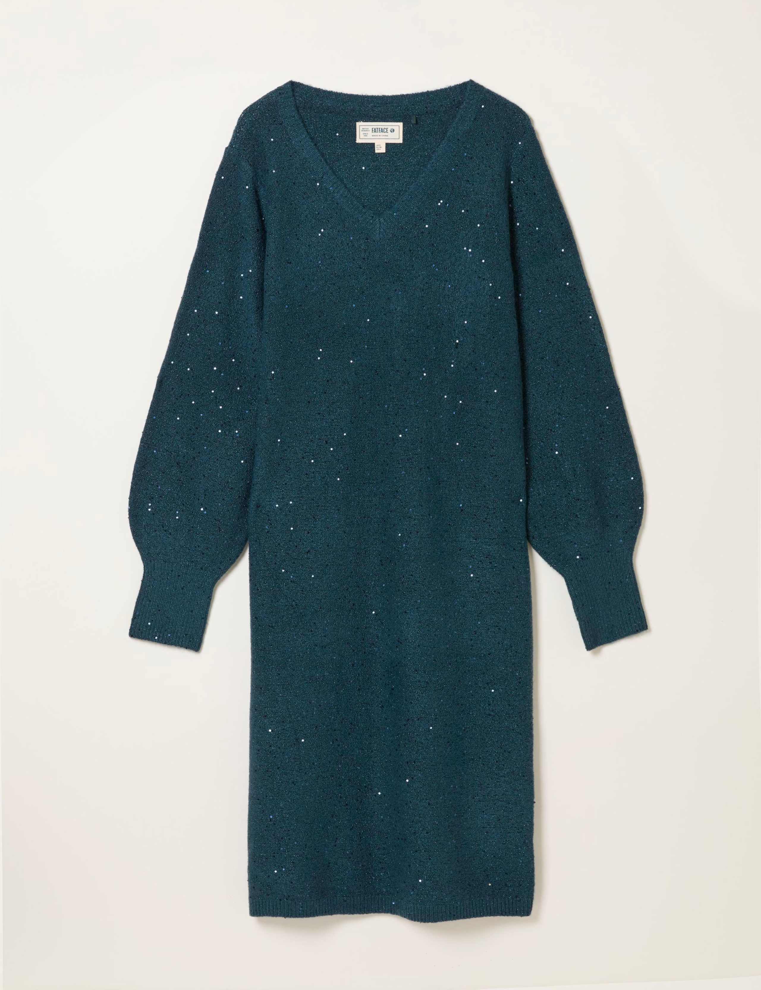 Sparkly Knee Length Jumper Dress 2 of 6