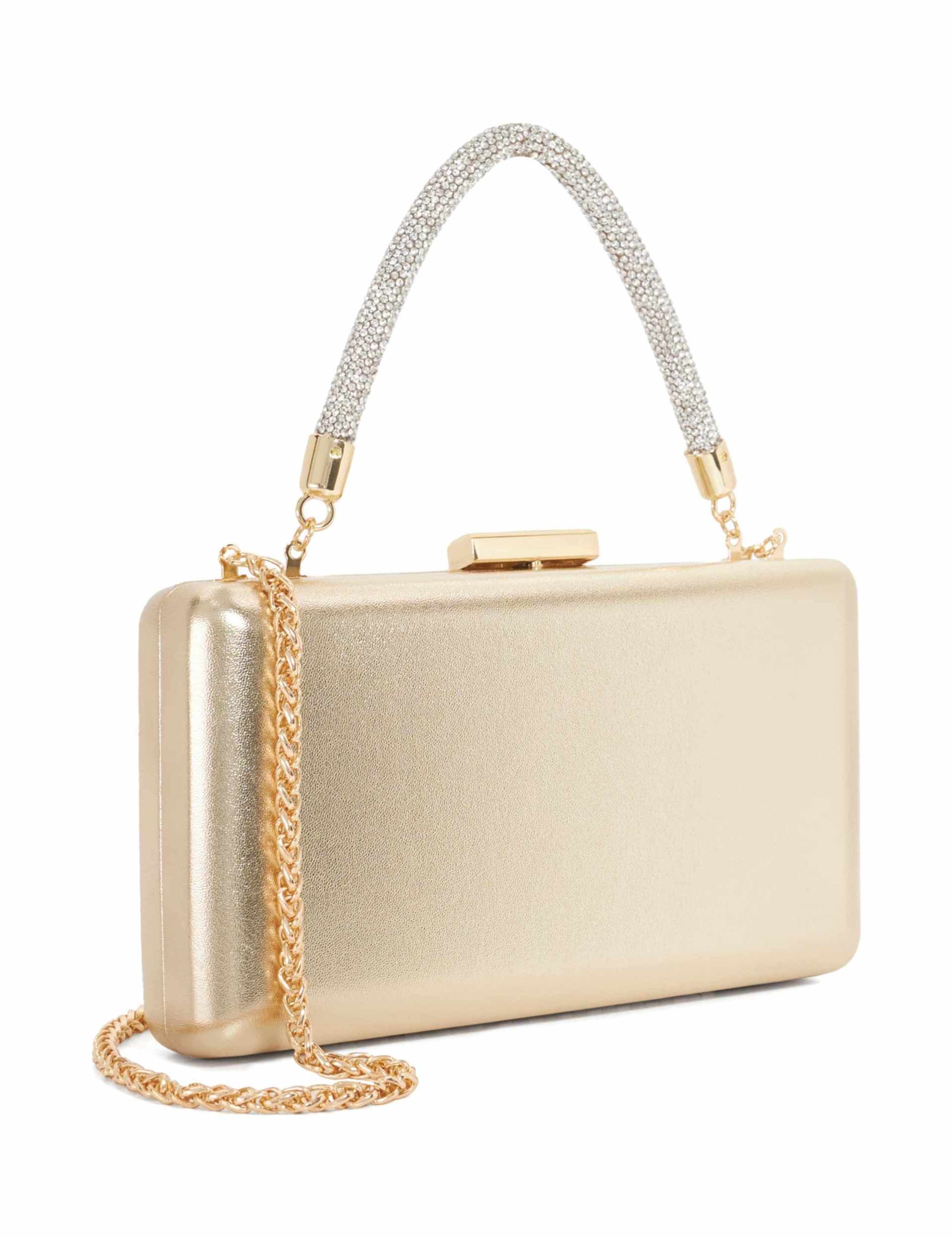 Chain Strap Top Handle Clutch Bag 2 of 6
