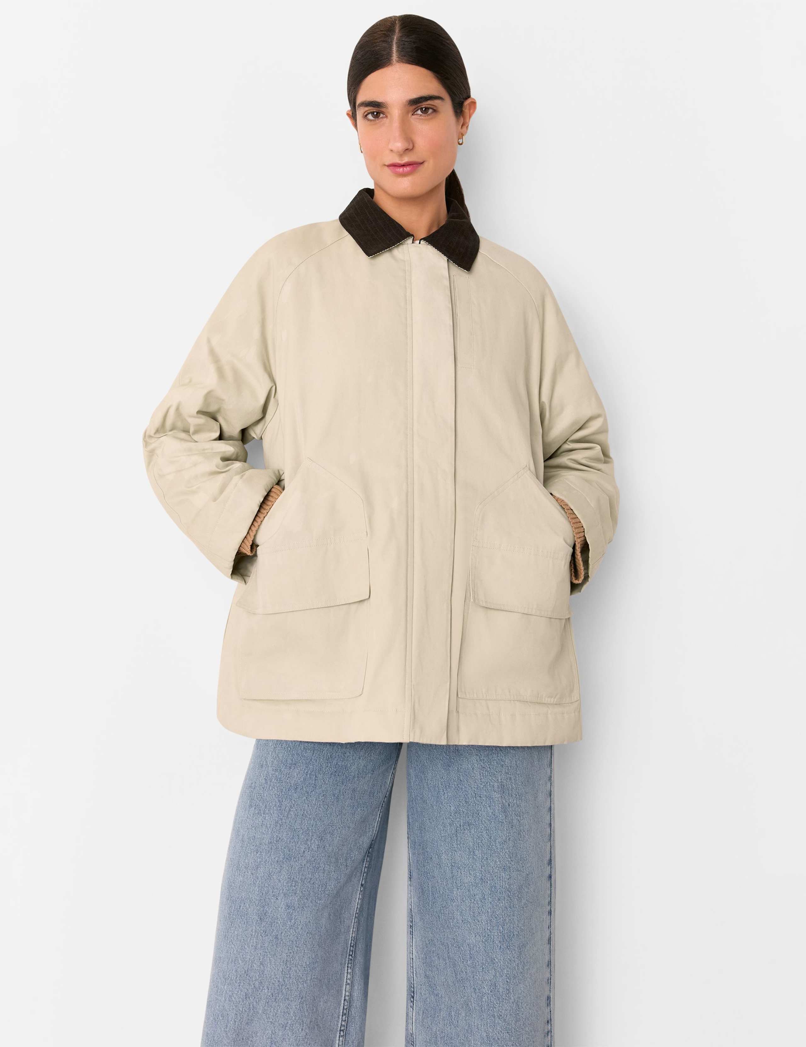 Waxed Pure Cotton Relaxed Utility Jacket 3 of 4