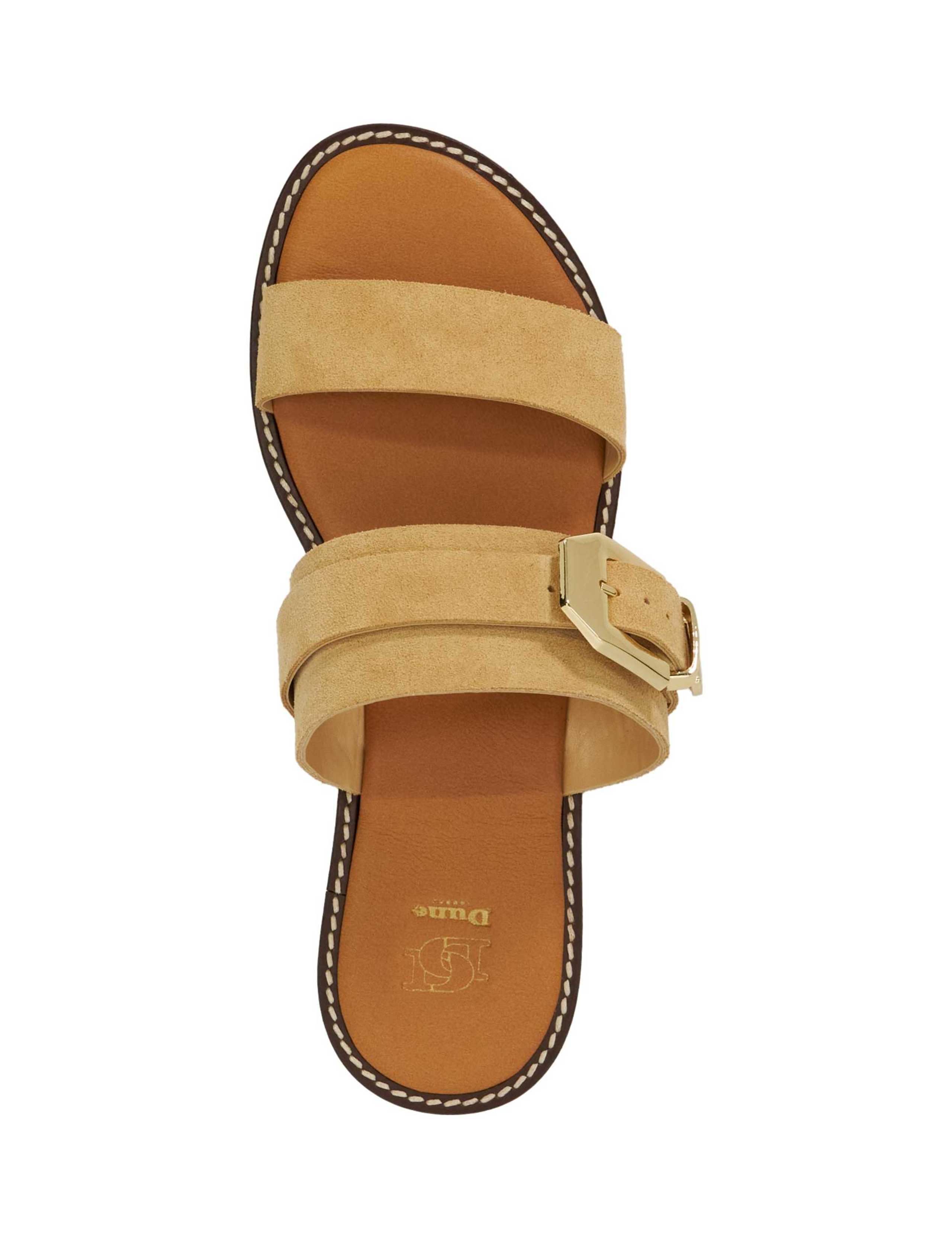 Leather Western Buckle Flat Sandals 2 of 5