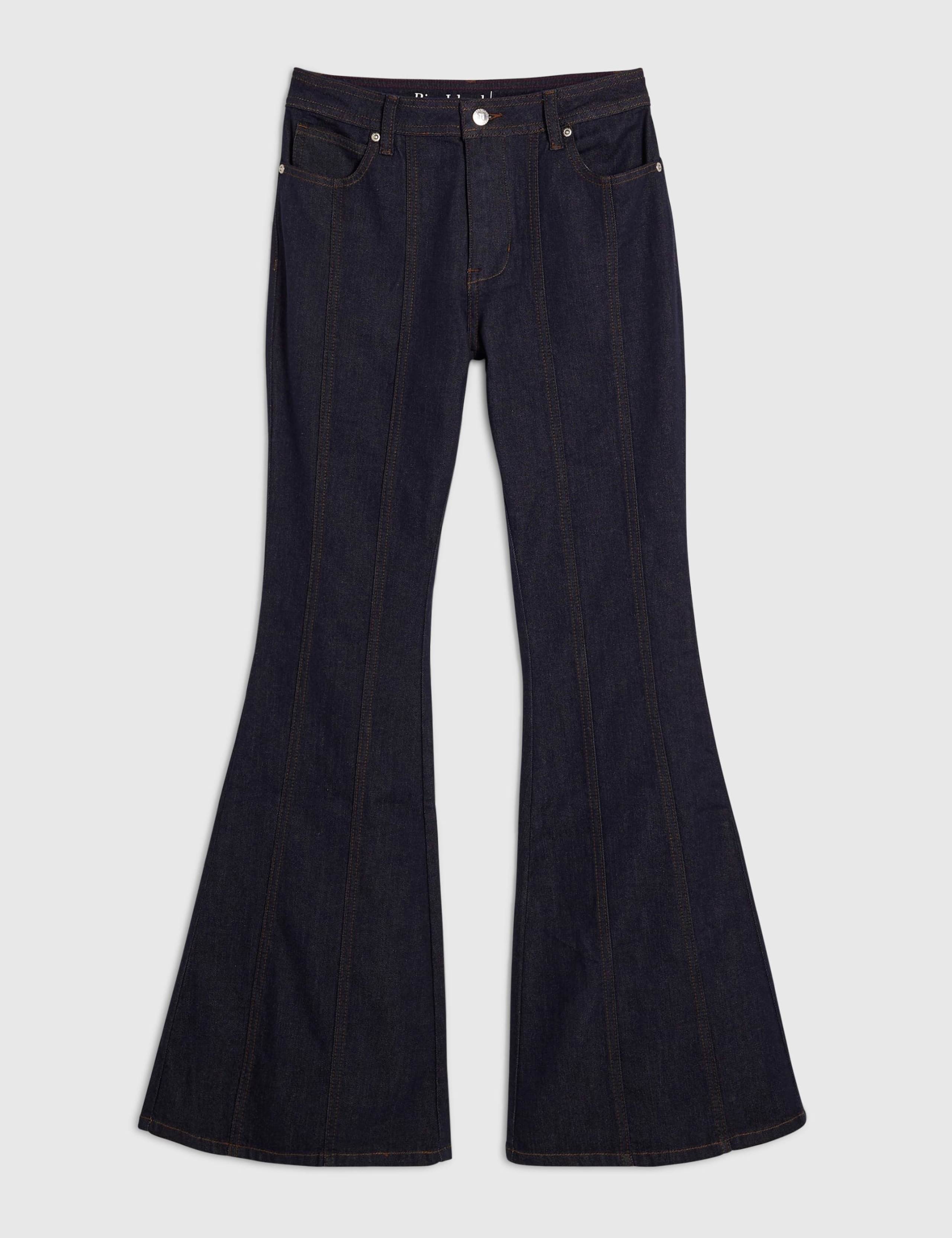Mid Rise Seam Detail Flared Jeans 5 of 6