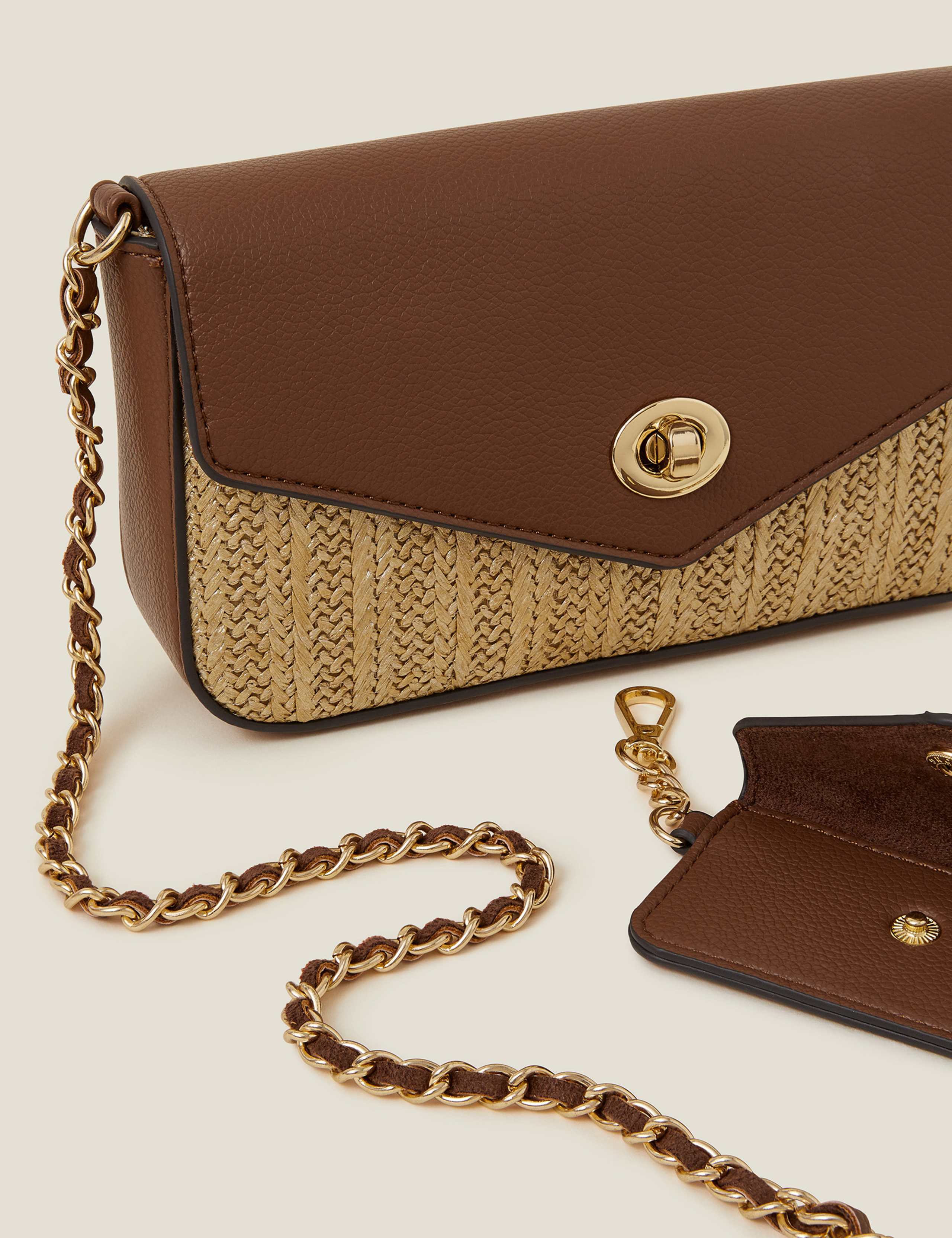 Metallic Raffia Cross Body Bag 2 of 4