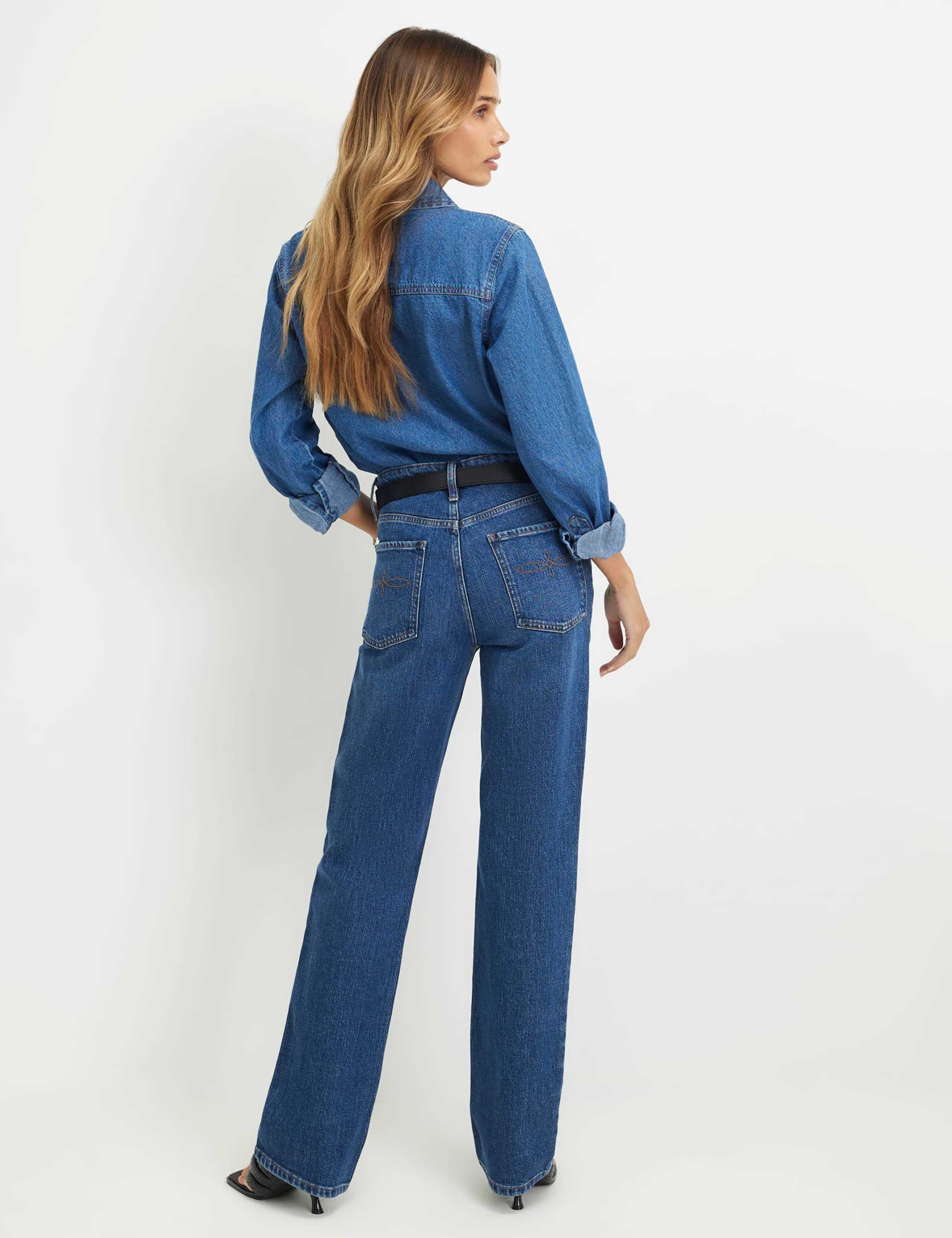 High Waisted Straight Leg Jeans 4 of 6