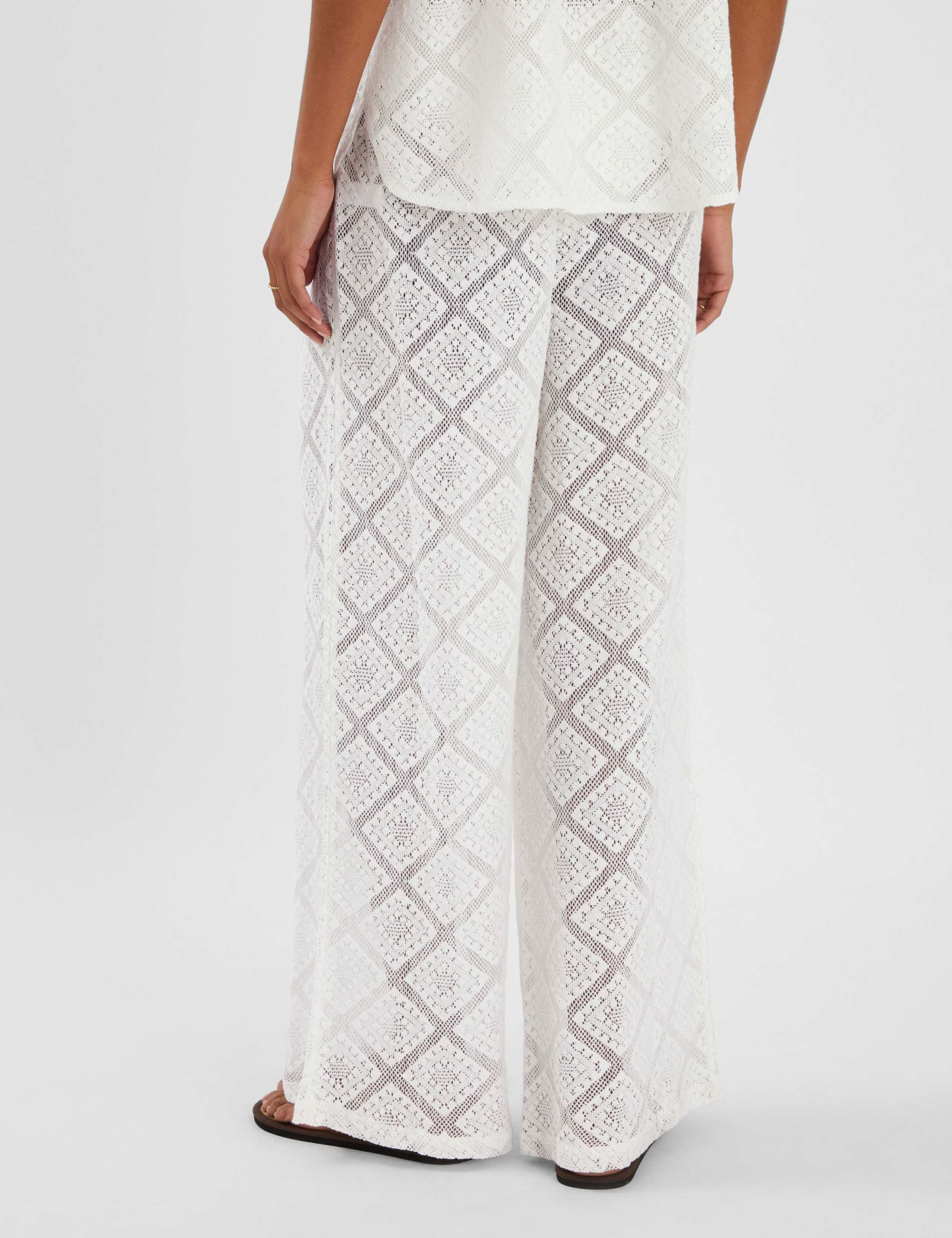 Geometric Lace Beach Trousers 3 of 4