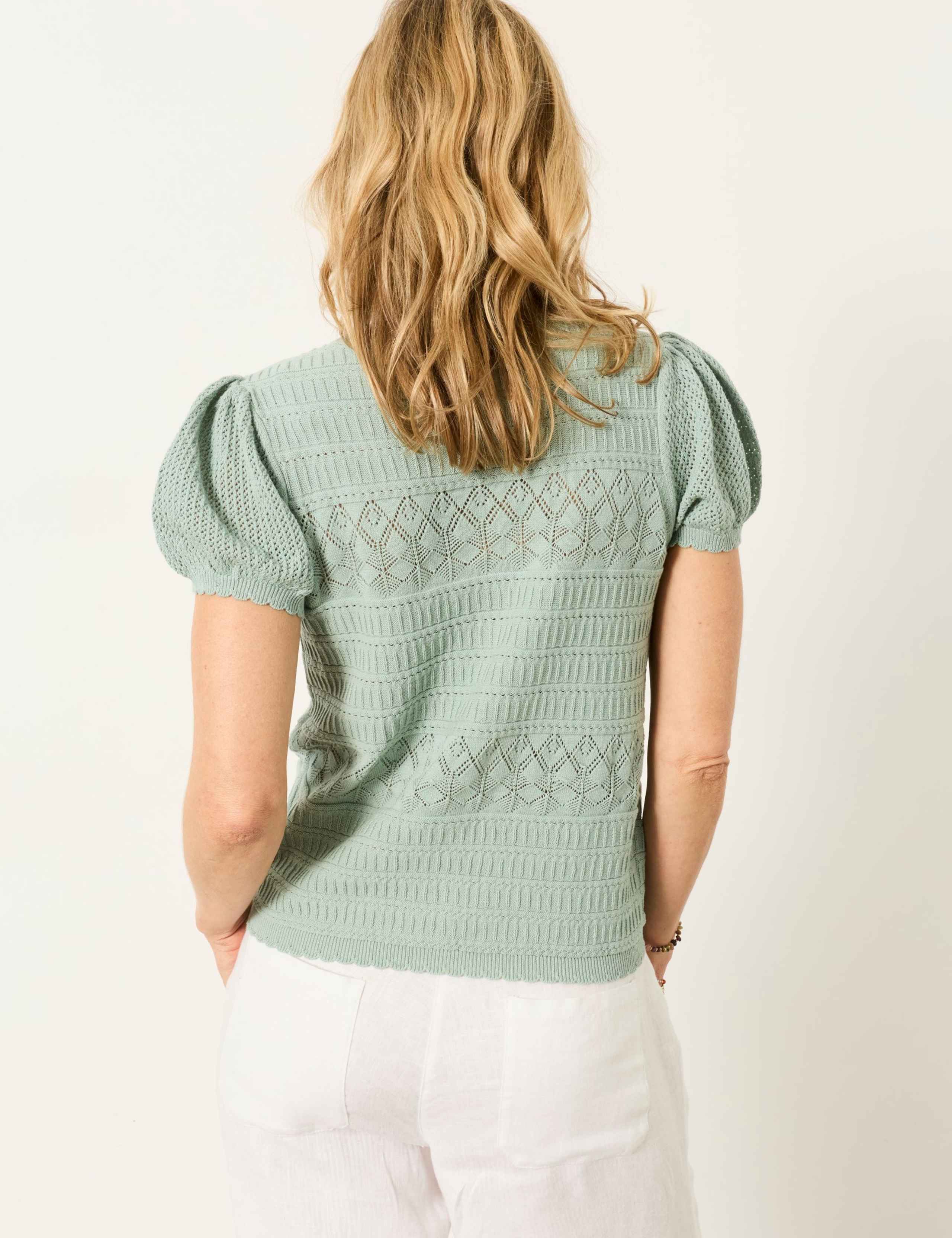 Pure Cotton Embroidered Cardigan 3 of 5