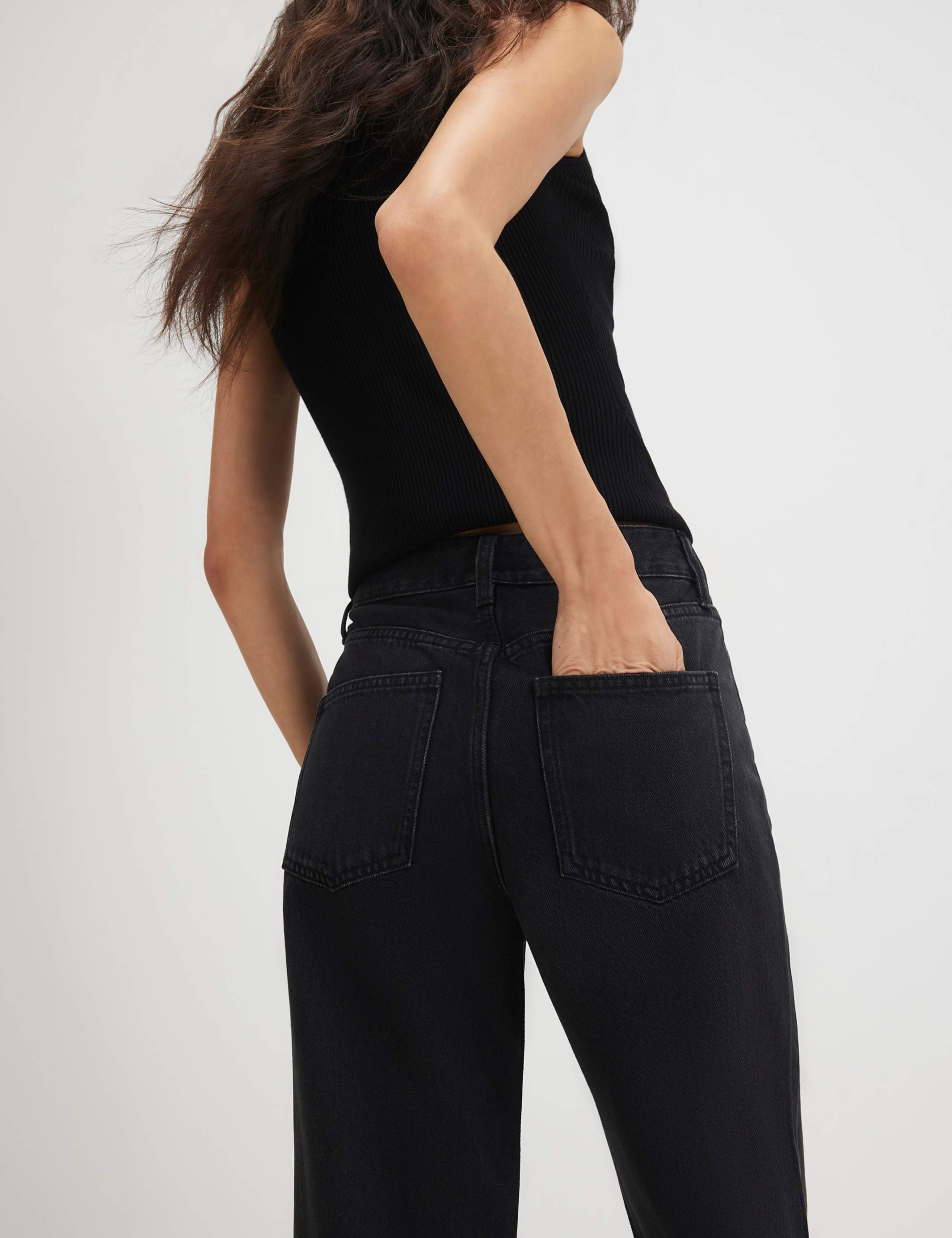 High Waisted Straight Leg Jeans 3 of 4