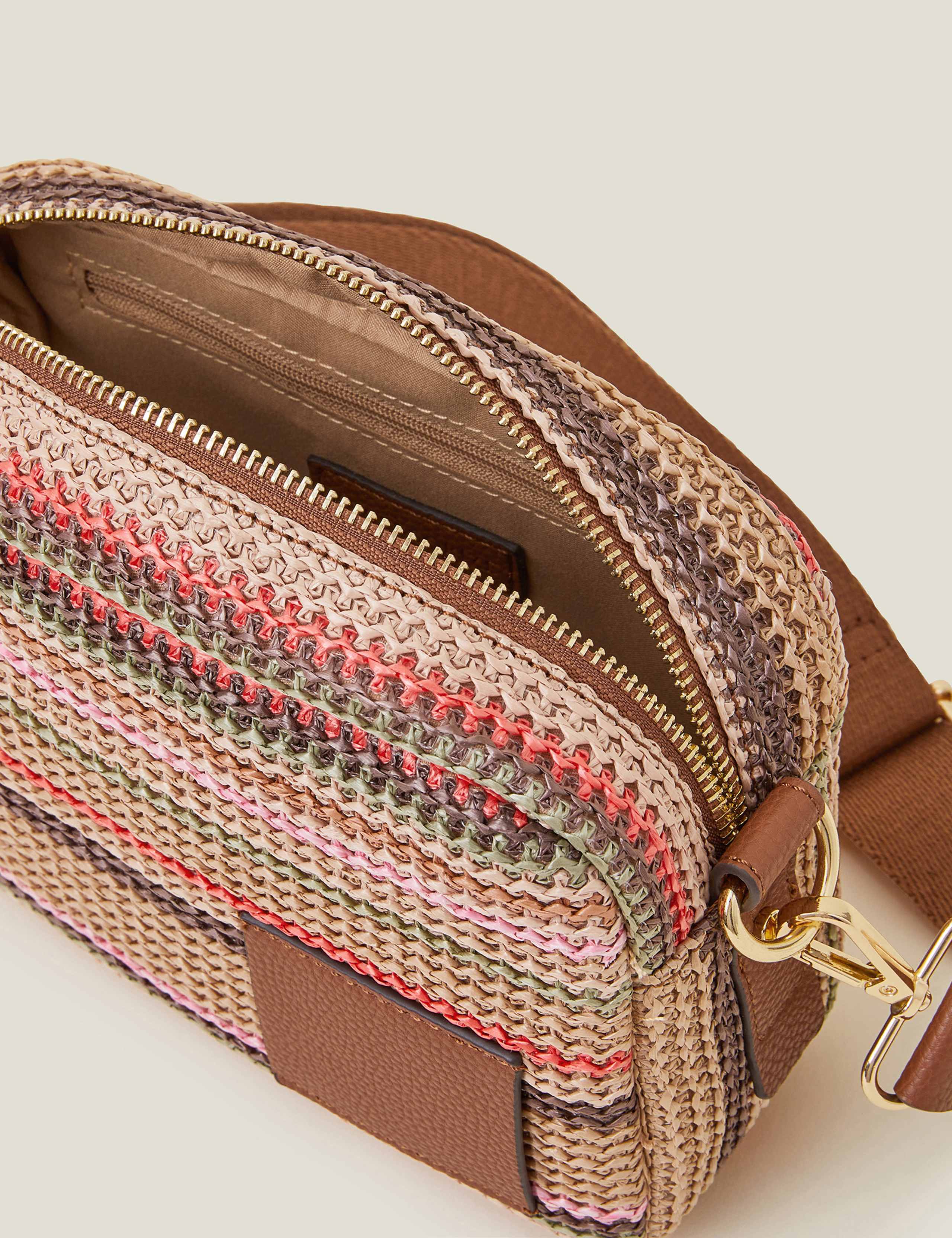 Raffia Striped Camera Bag 3 of 4