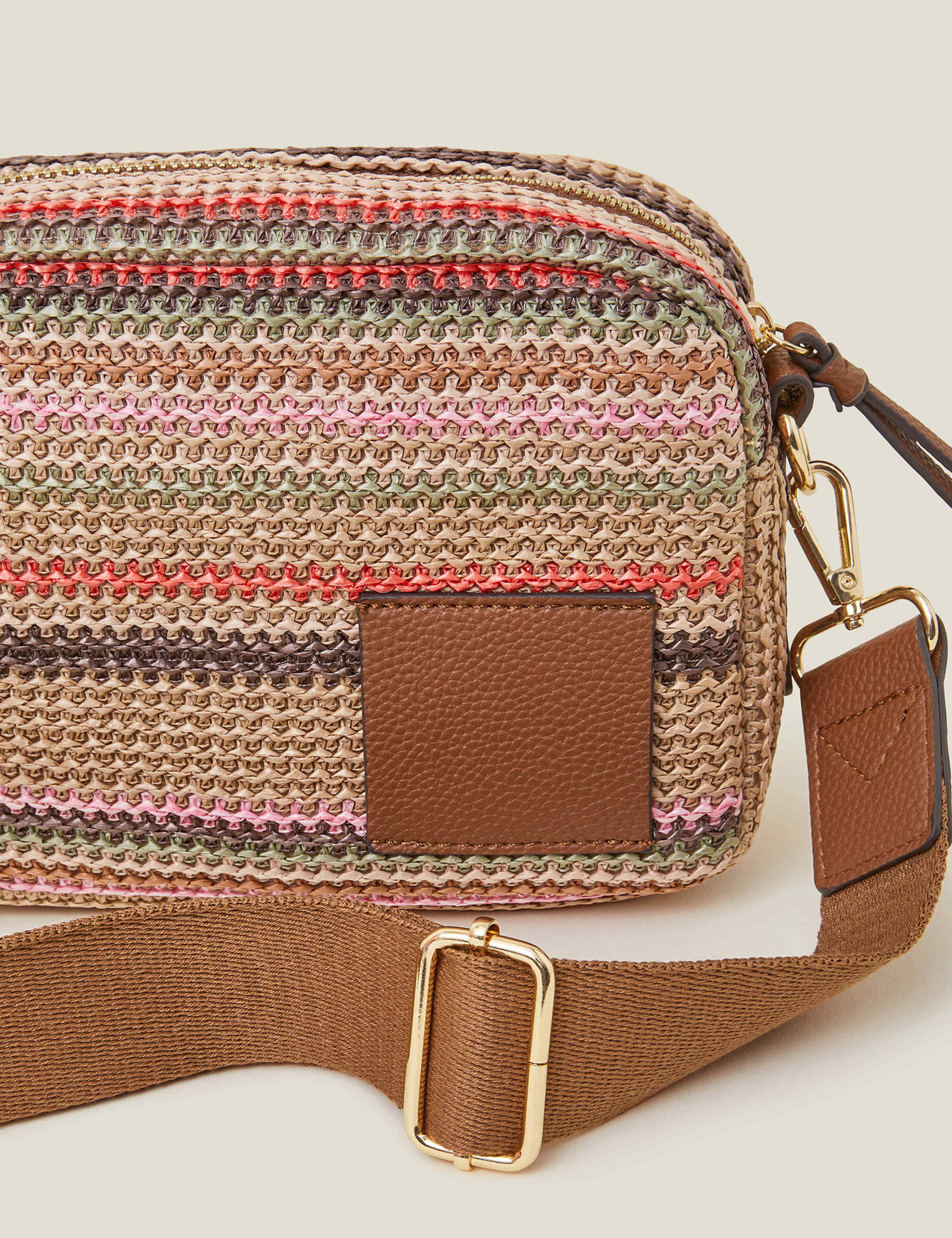 Raffia Striped Camera Bag 4 of 4