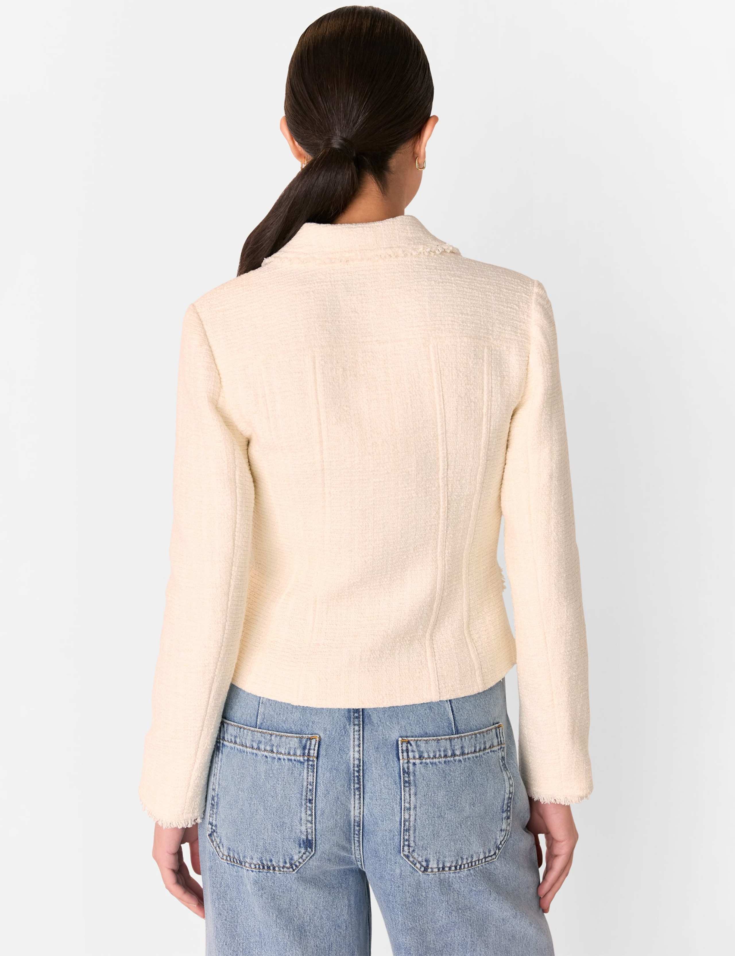 Cotton Blend Textured Blazer 3 of 4