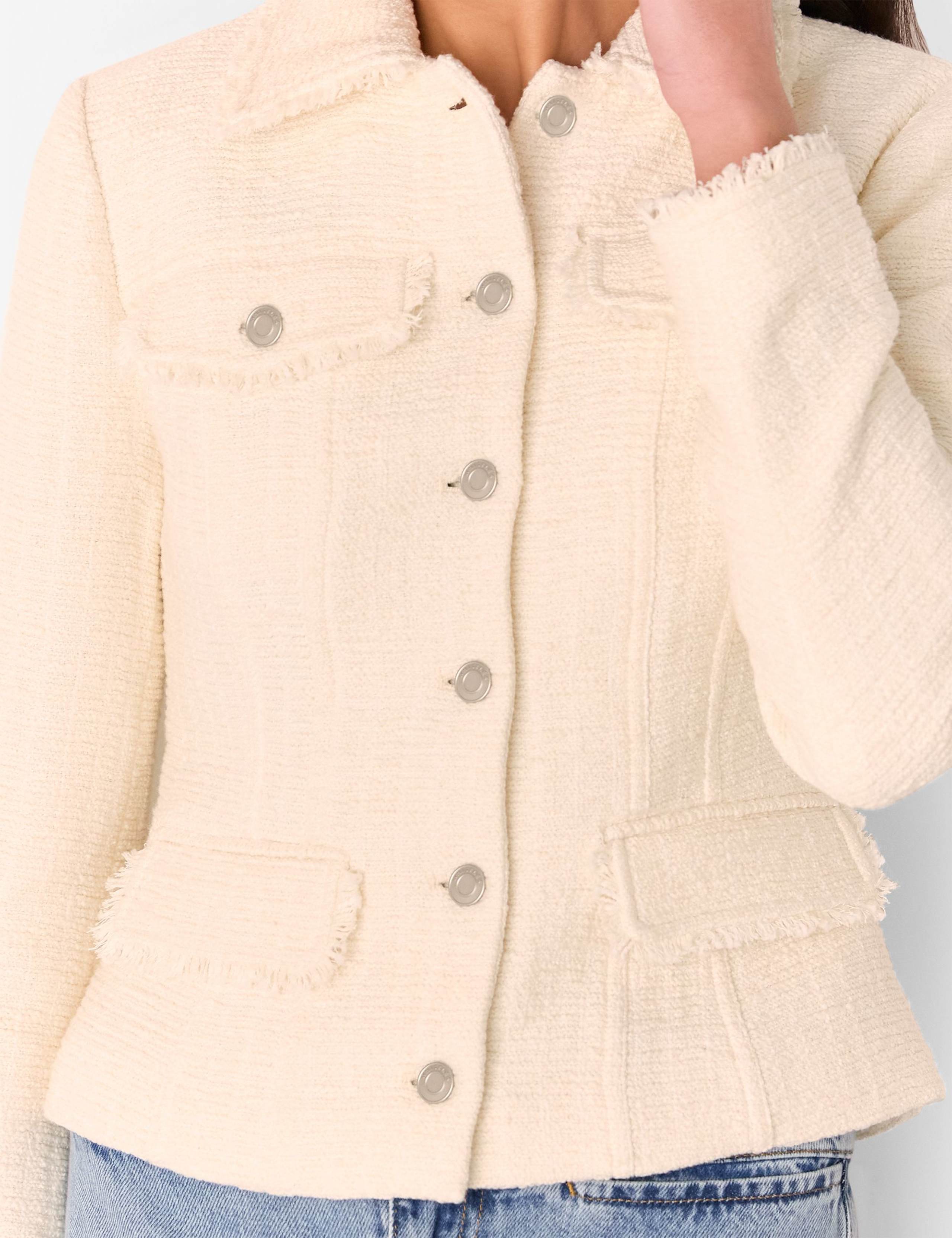 Cotton Blend Textured Blazer 4 of 4