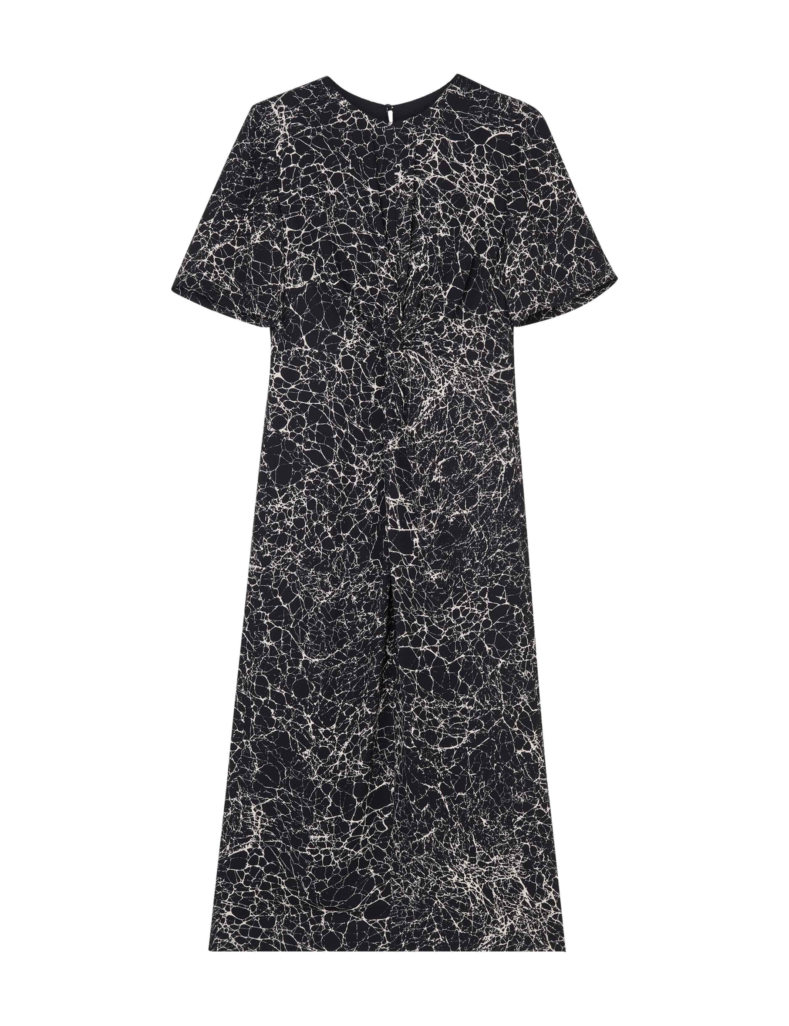 Crackle Print Twist Front Midi Shift Dress 2 of 4