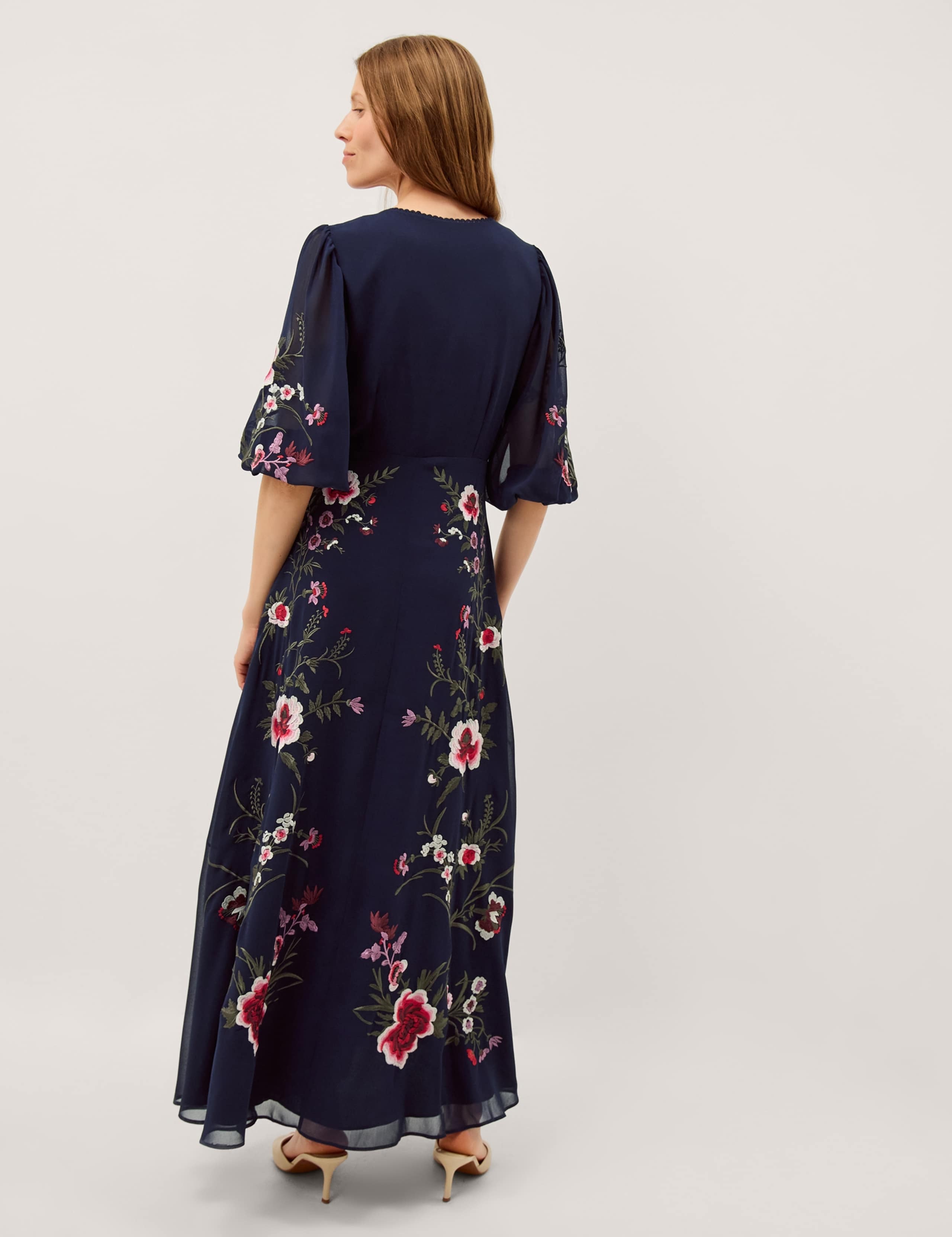 Embroidered Floral V-Neck Maxi Dress 5 of 5