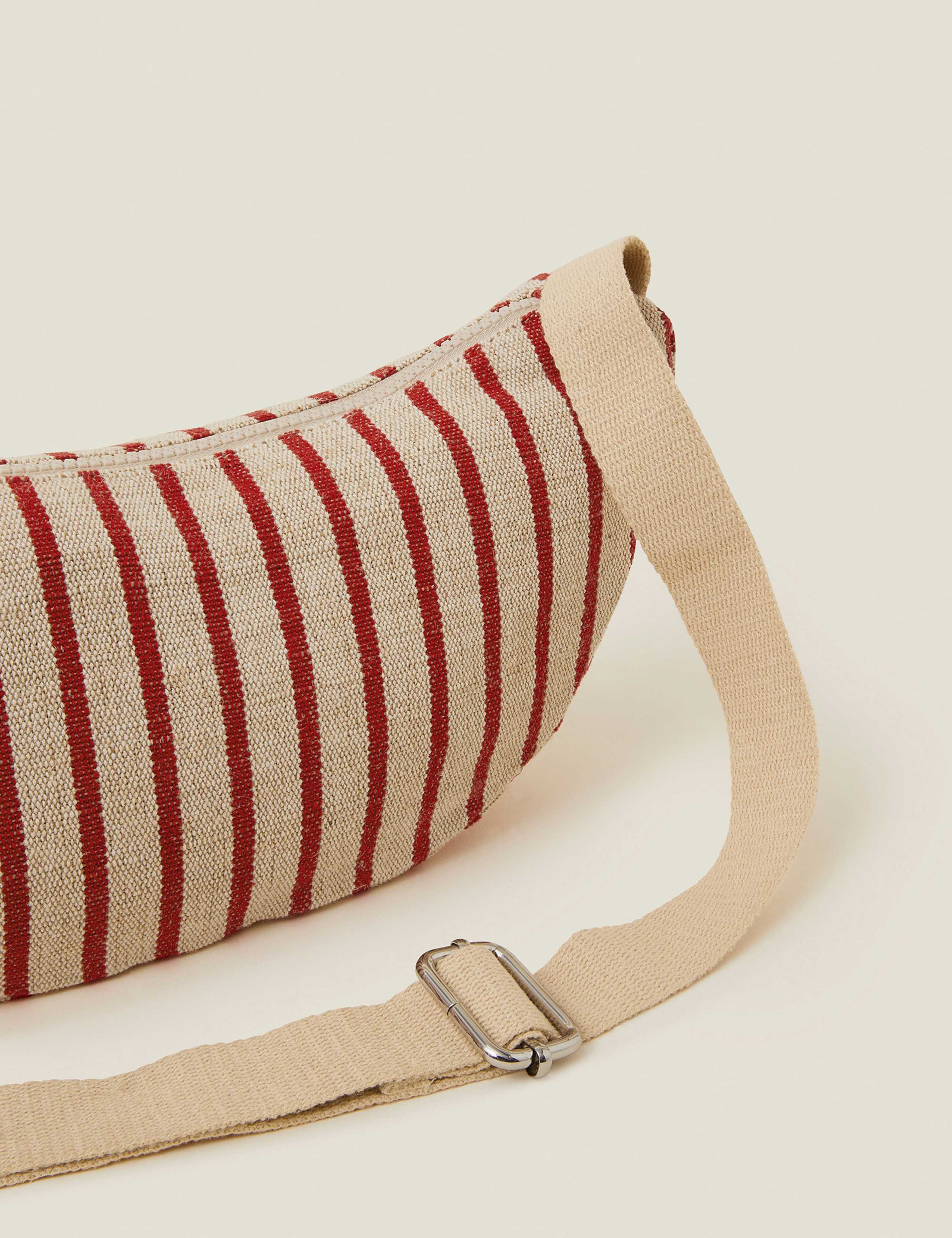 Canvas Striped Sling Bag 4 of 4