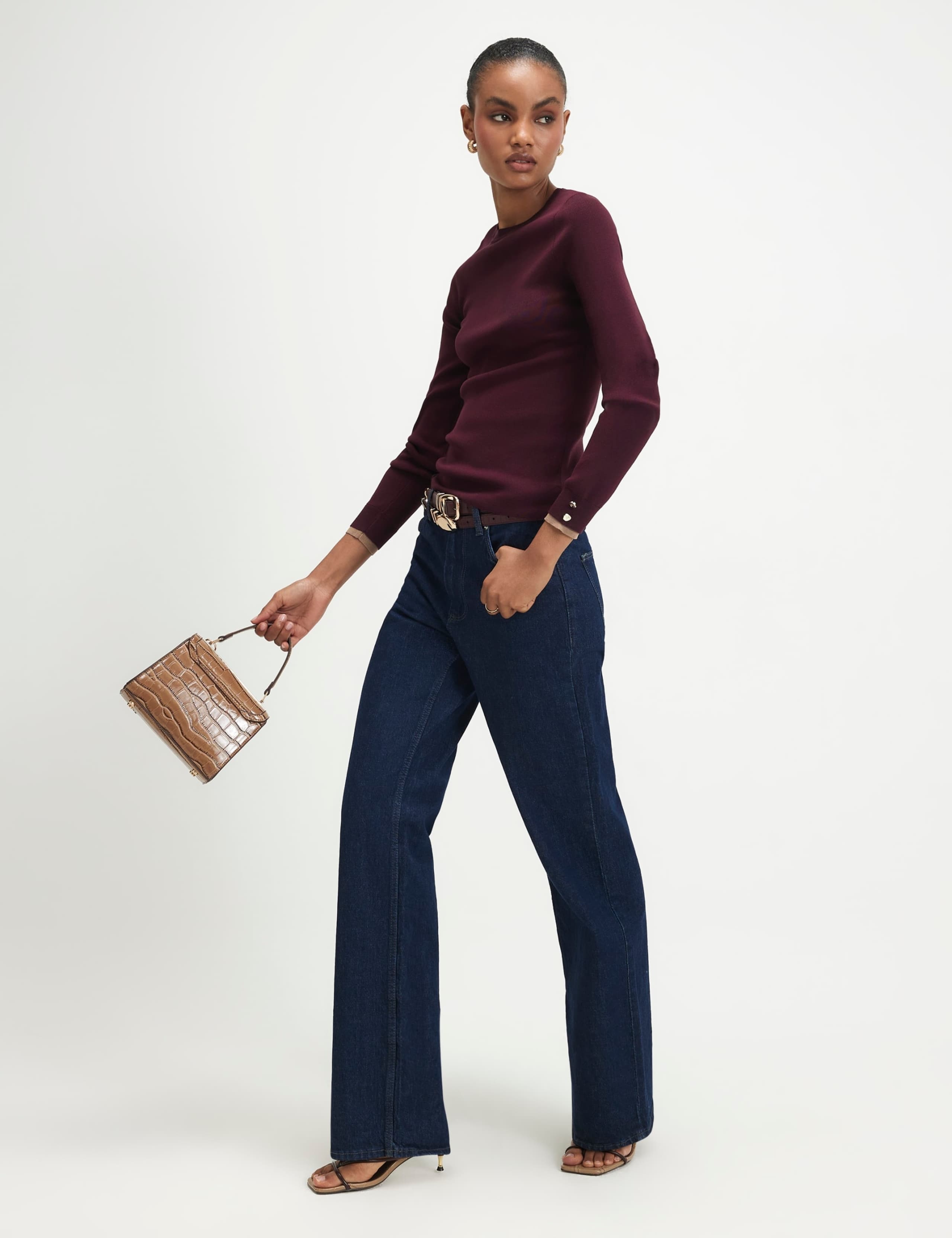 Ribbed Button Detail Knitted Top 5 of 6