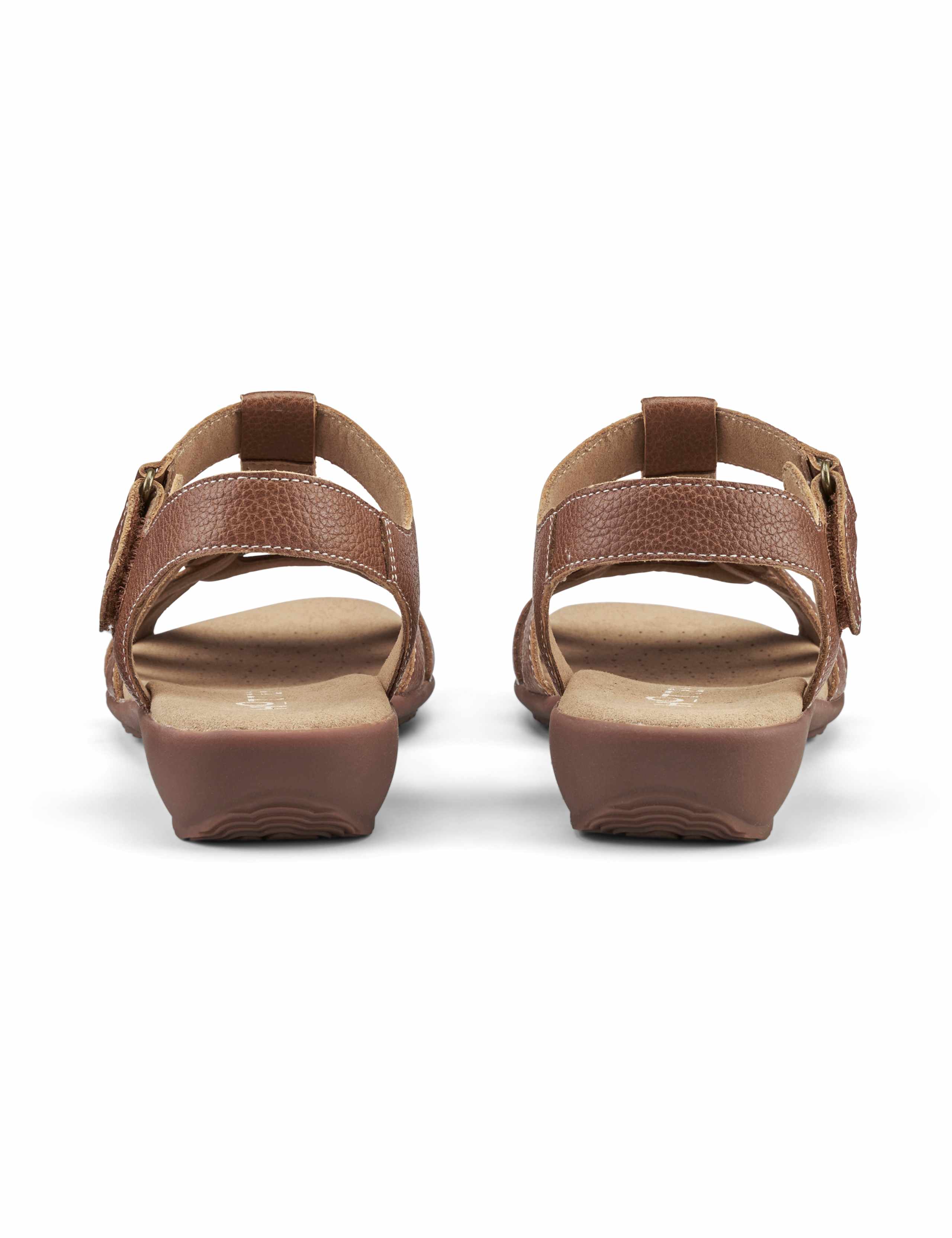 Leather T Bar Flat Slingback Sandals 3 of 4