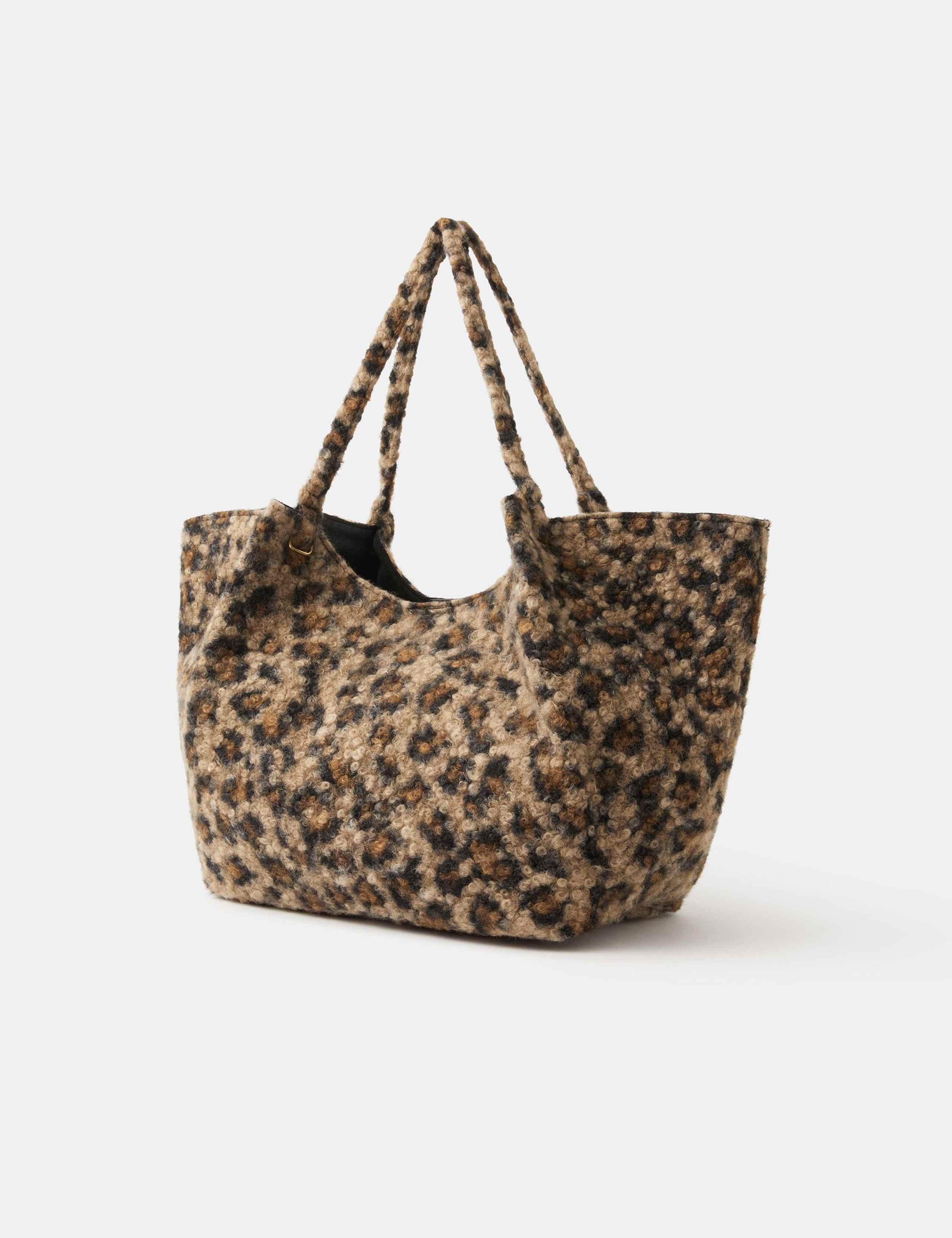 Animal Print Teddy Shoulder Bag 2 of 4