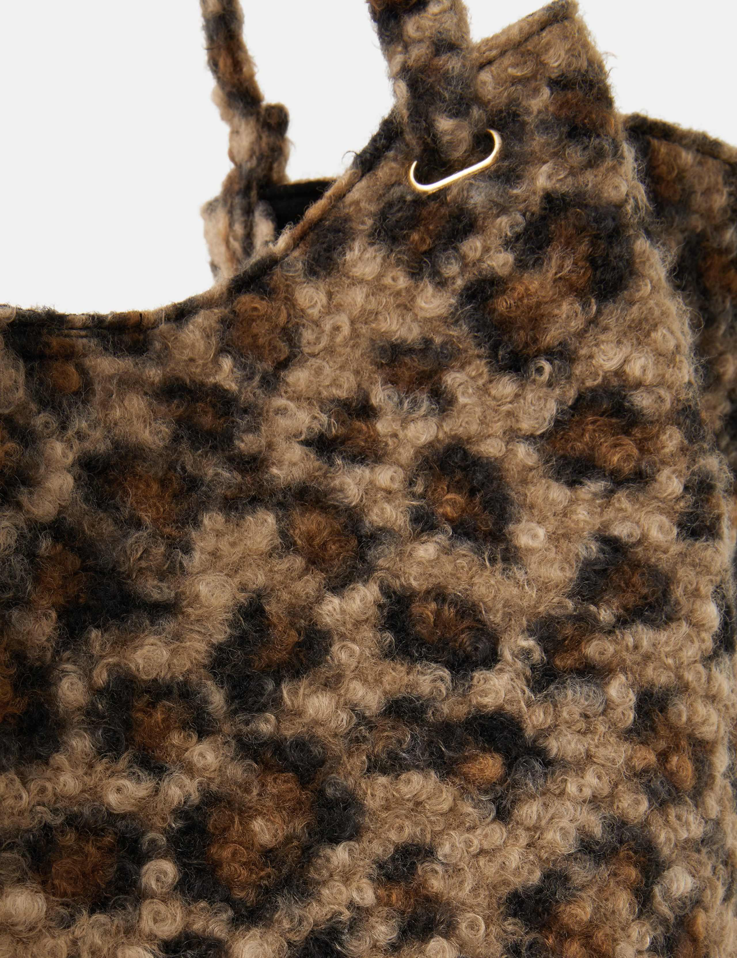 Animal Print Teddy Shoulder Bag 3 of 4