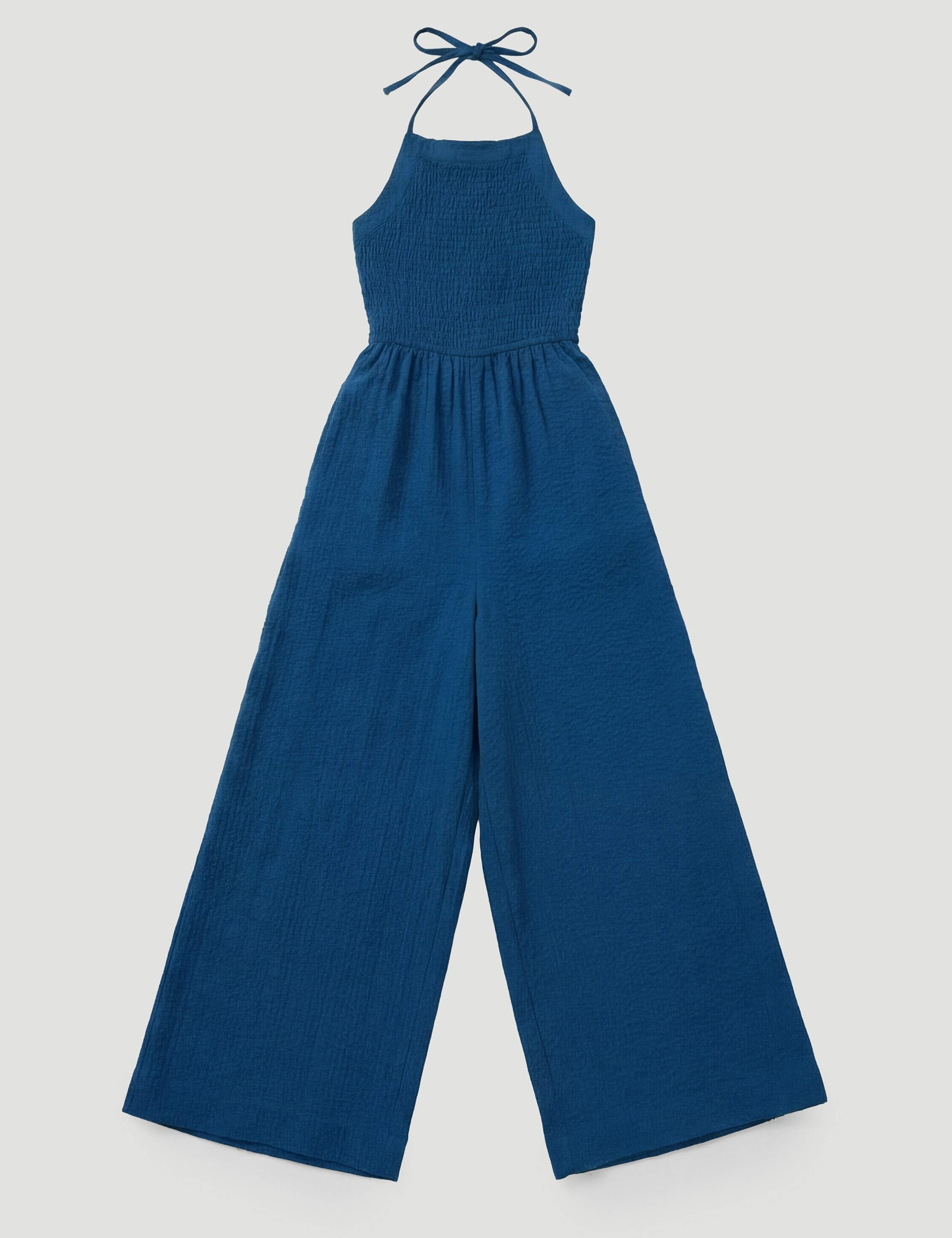 Pure Cotton Sleeveless Wide Leg Jumpsuit 2 of 5
