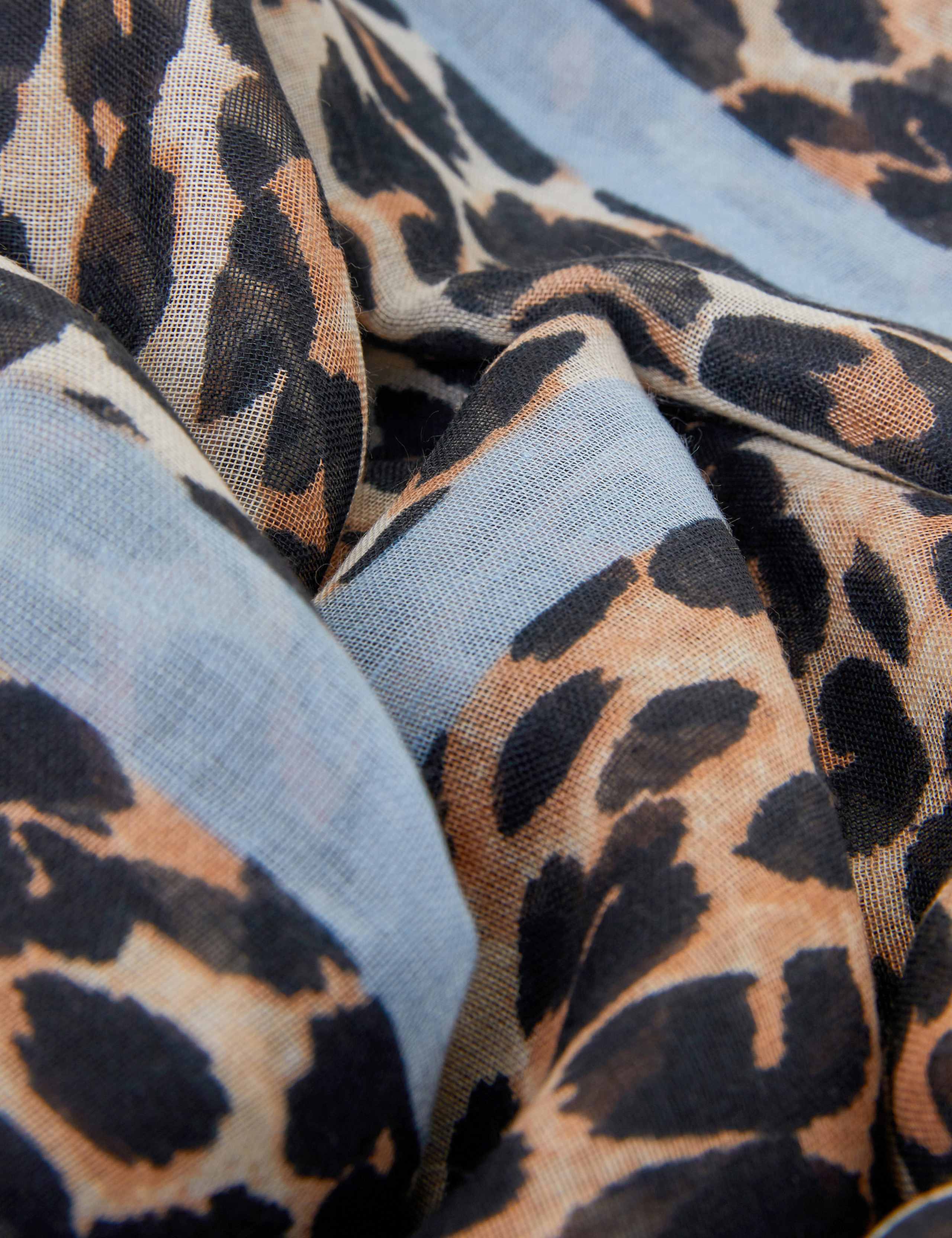 Animal Print Border Scarf 2 of 2
