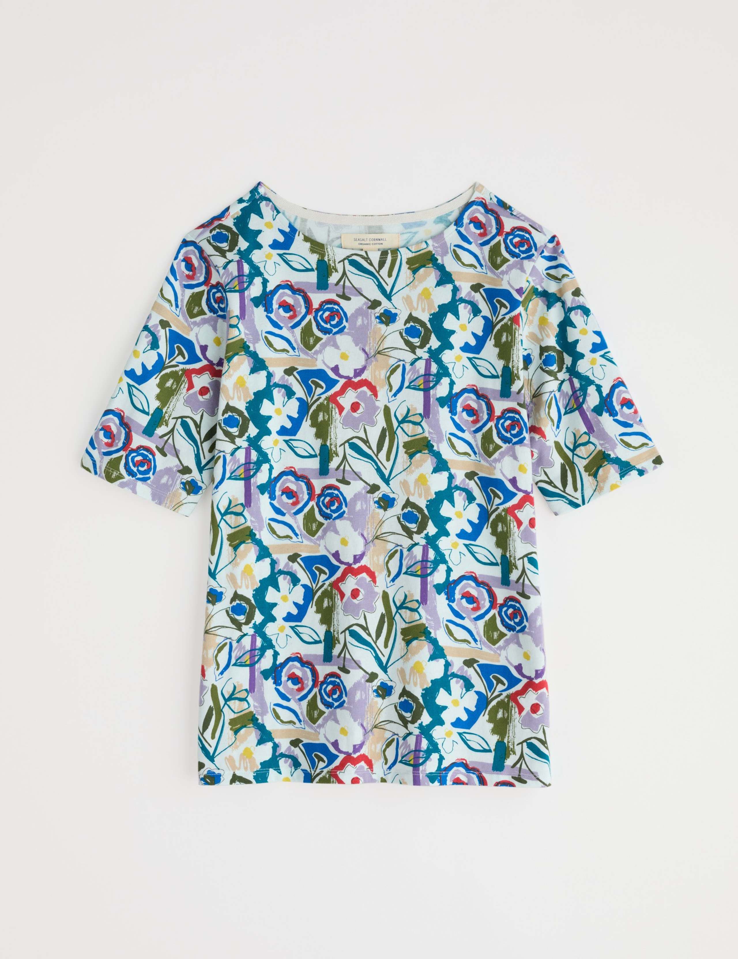 Pure Cotton Floral Slim Fit T-Shirt 2 of 4