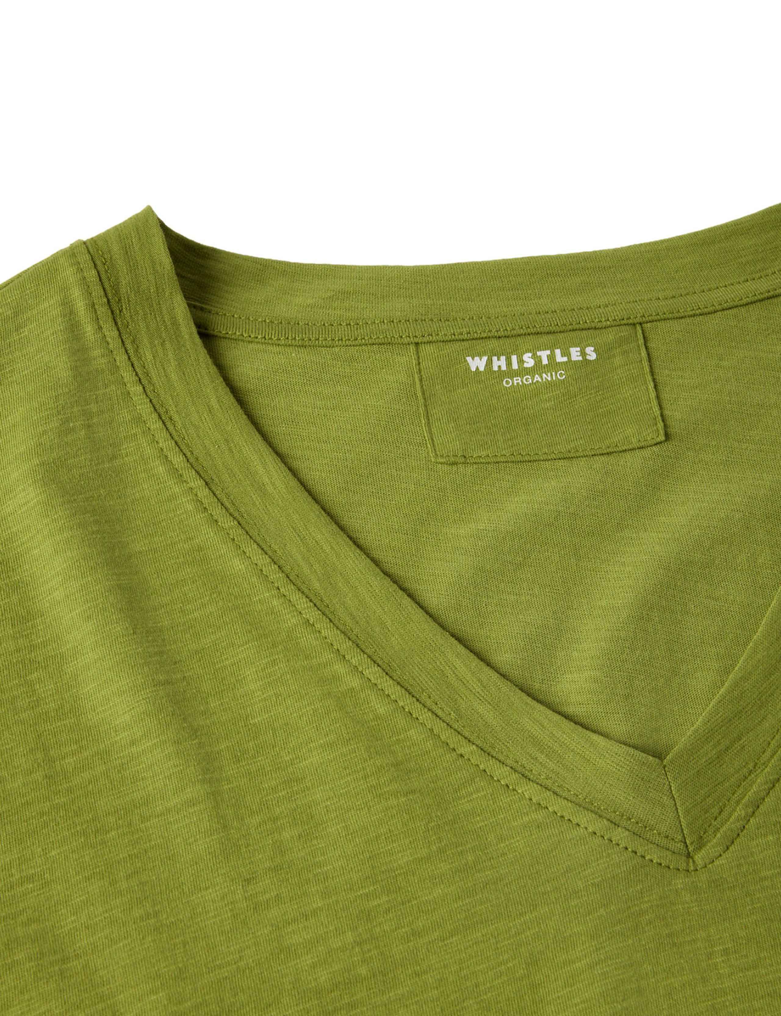 Pure Cotton V-Neck Cap Sleeve T-Shirt 6 of 6