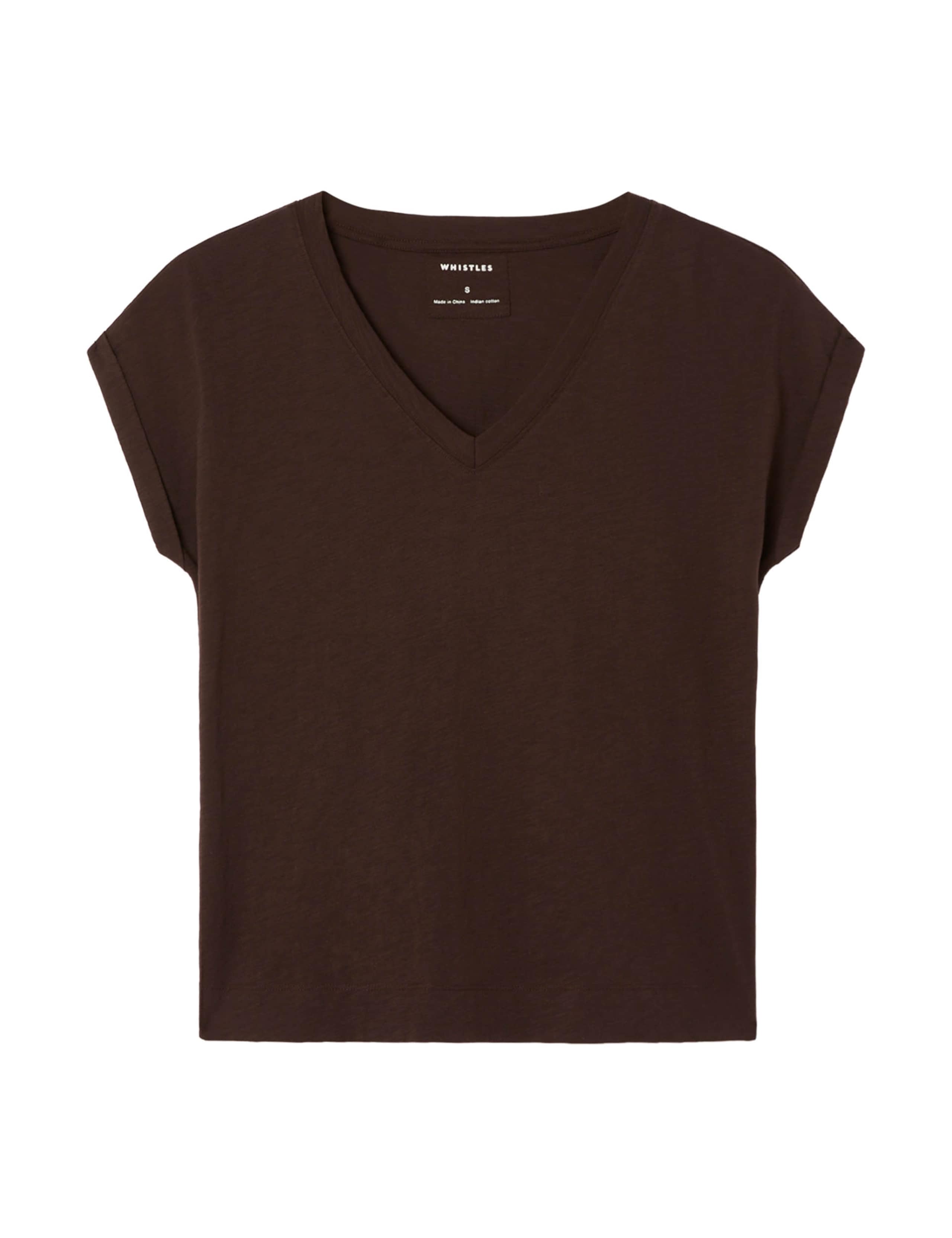 Pure Cotton V-Neck Cap Sleeve T-Shirt 2 of 6