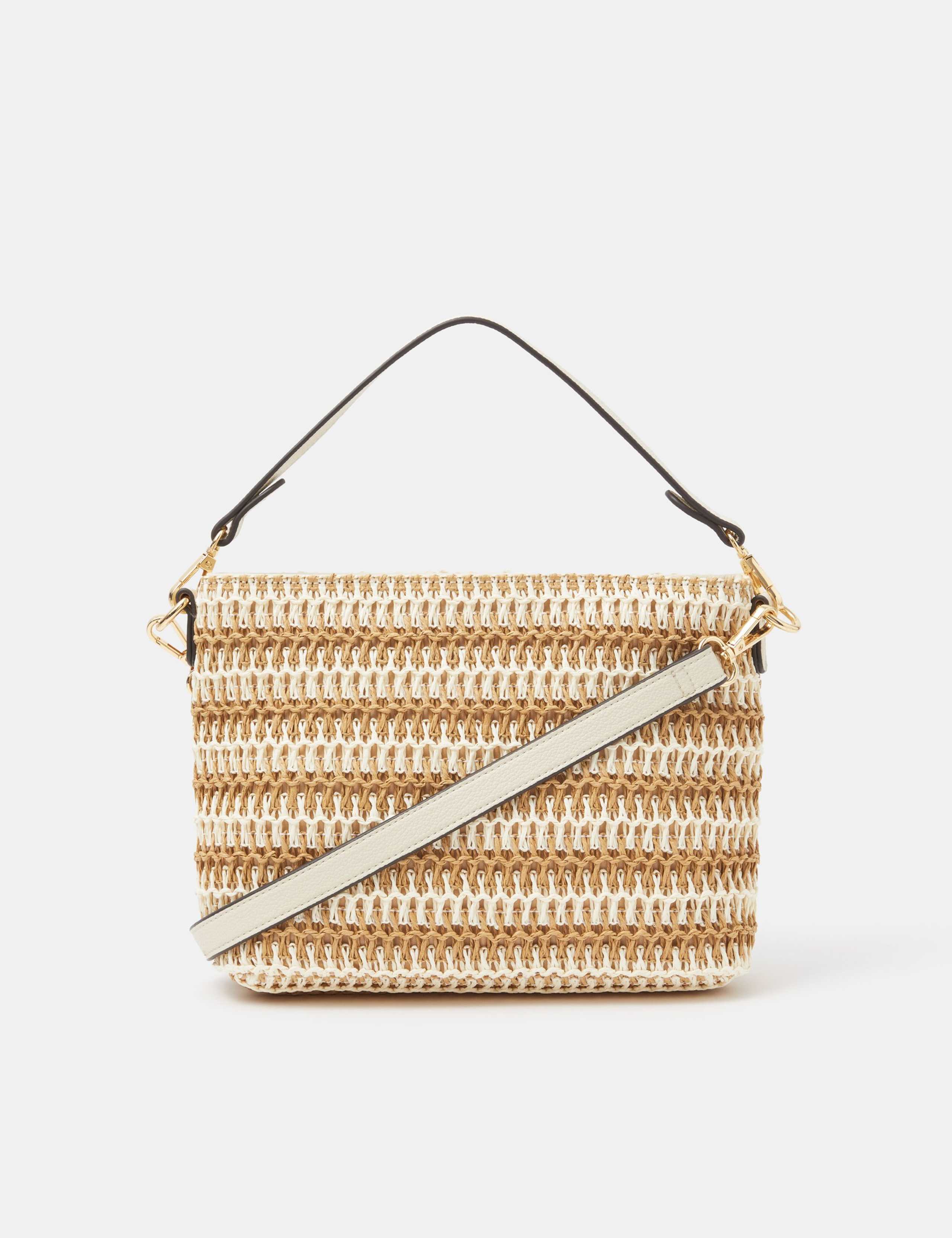 Woven Striped Cross Body Bag 2 of 5