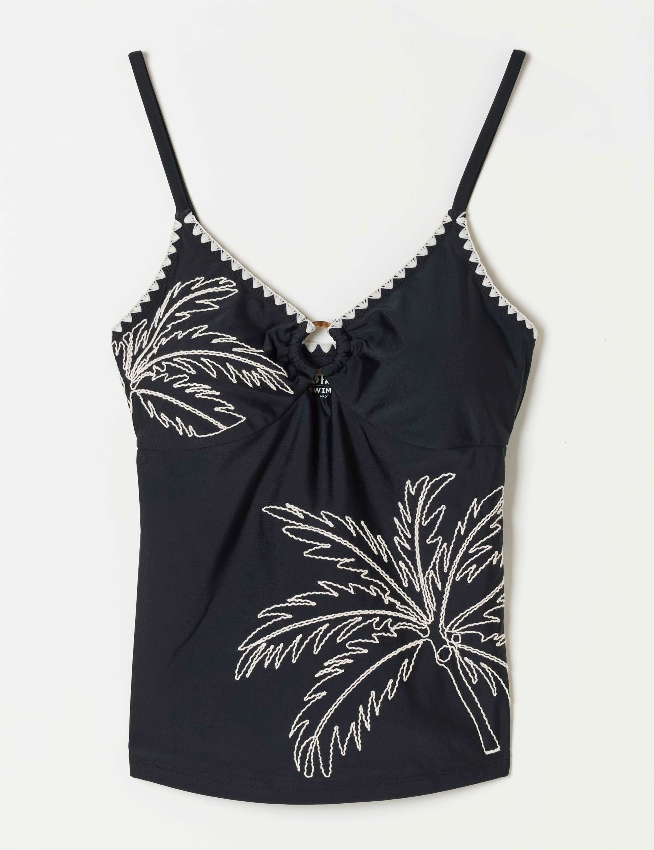 Cornelli Embroidered Padded Tankini Top 2 of 5