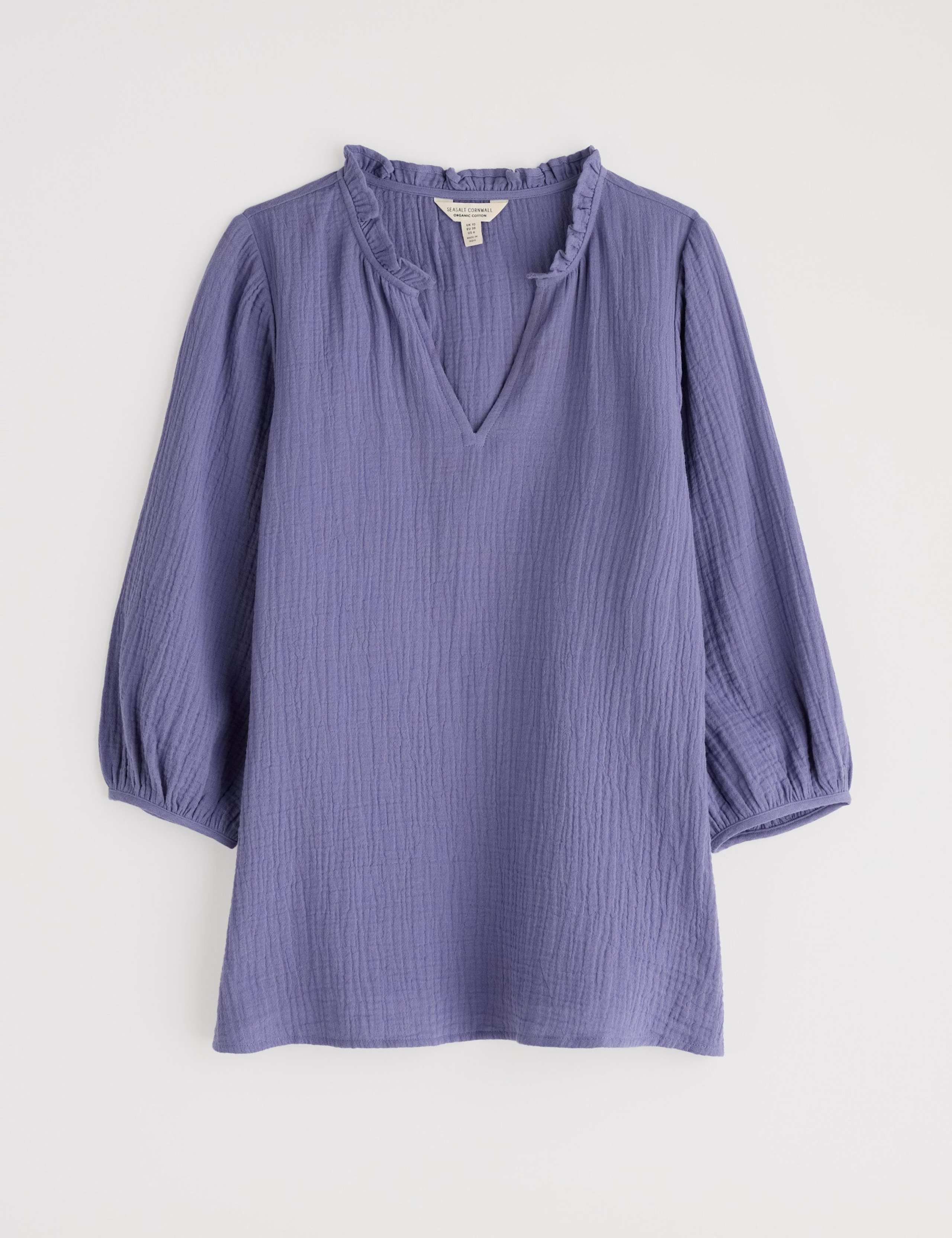 Pure Cotton Textured Notch Neck Top 2 of 4