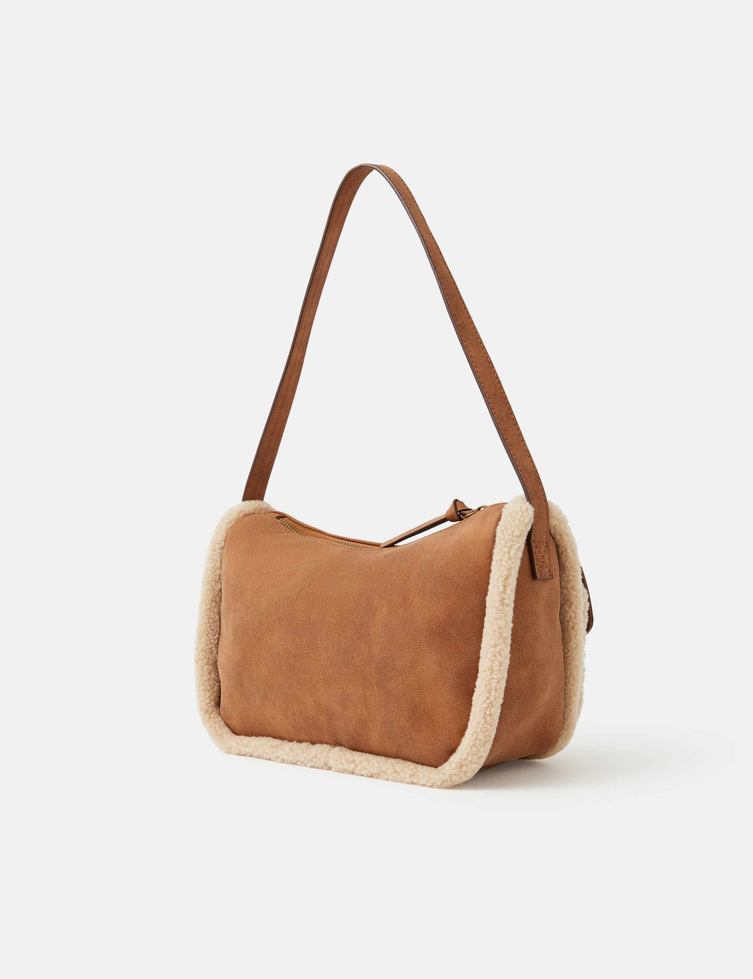 Faux Shearling Pocket Shoulder Bag 2 of 4