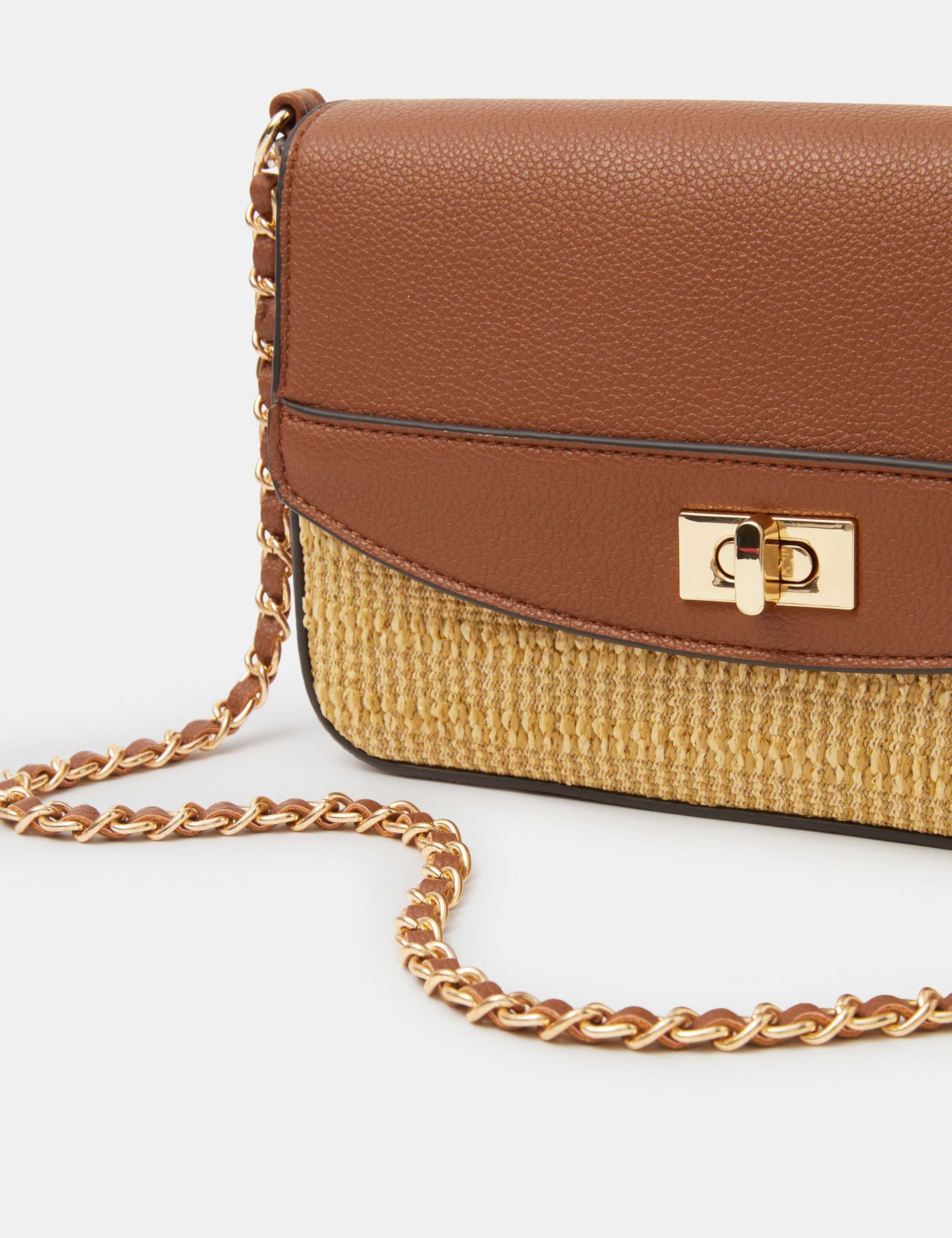 Raffia Chain Strap Cross Body Bag 4 of 5