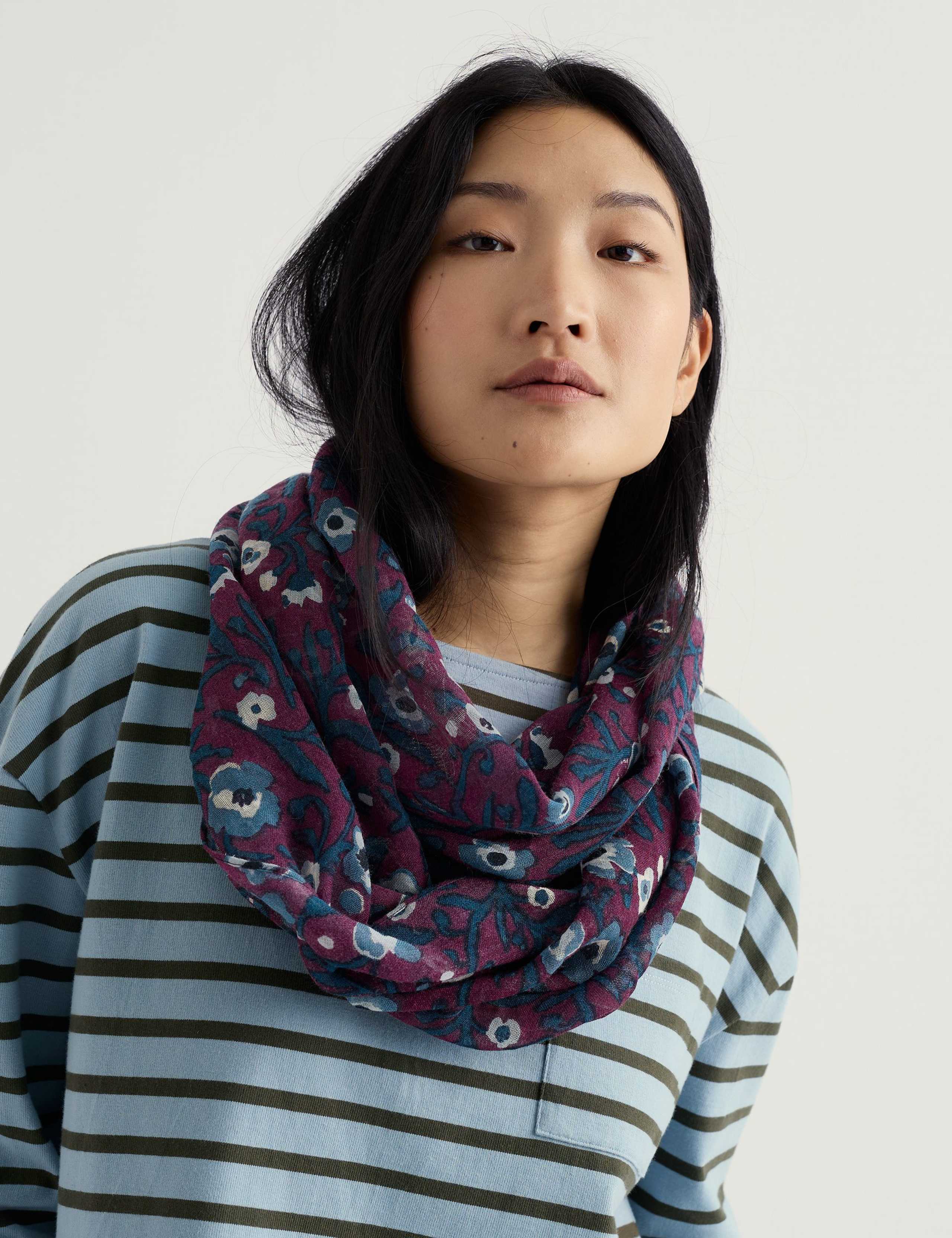 Pure Wool Ditsy Floral Circular Scarf 3 of 6