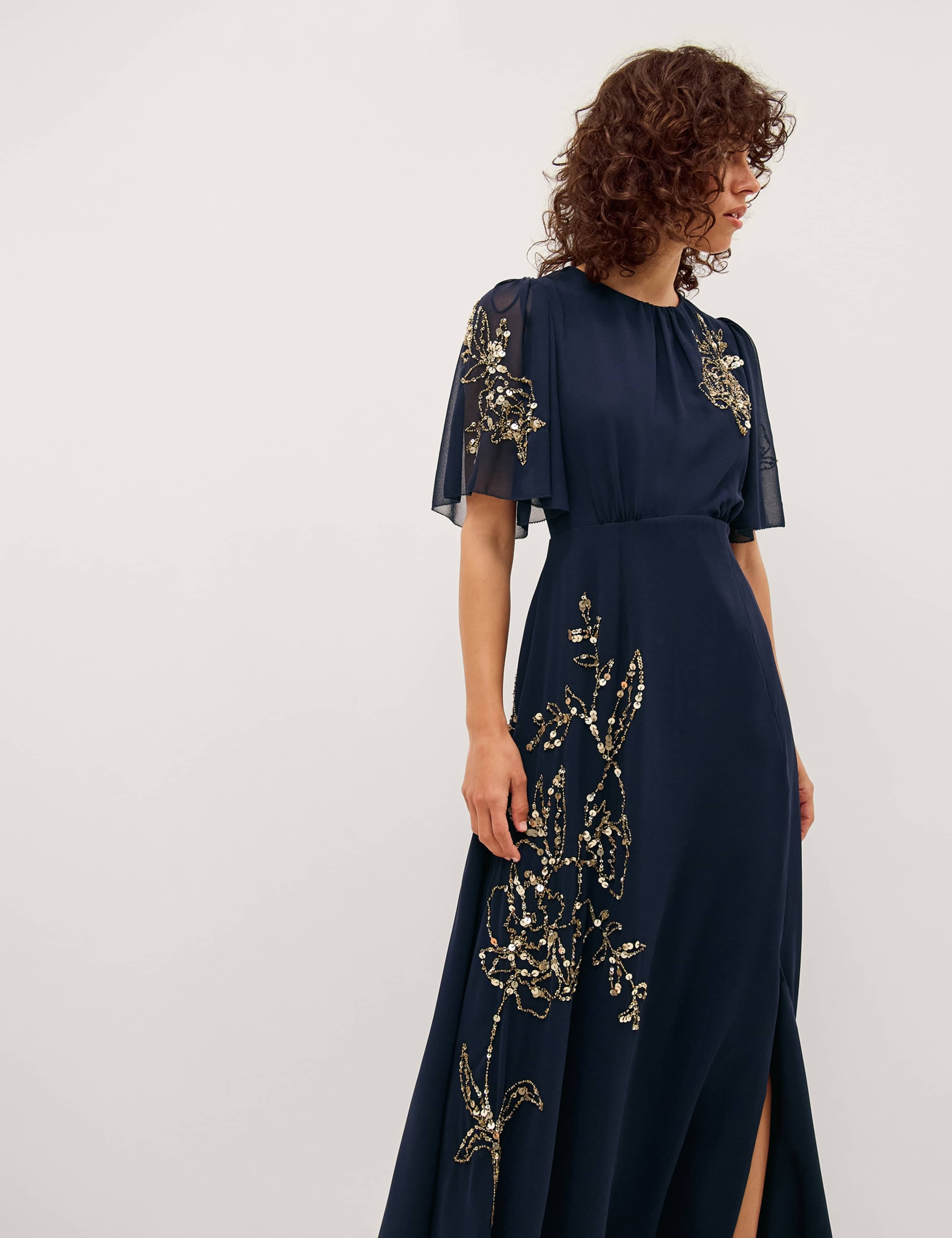 Floral Sequin Embellished Maxi Tea Dress 5 of 5