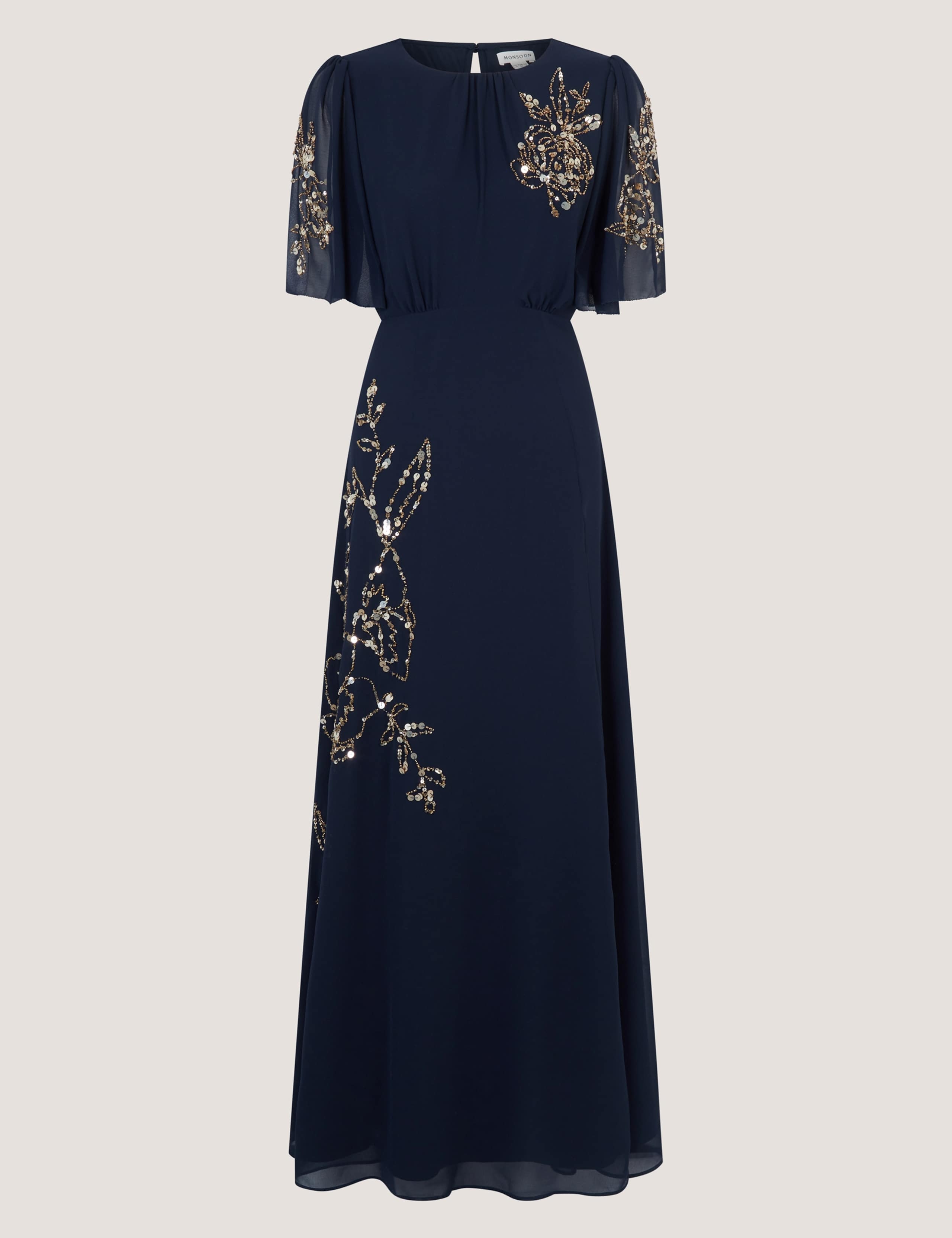 Floral Sequin Embellished Maxi Tea Dress 2 of 5