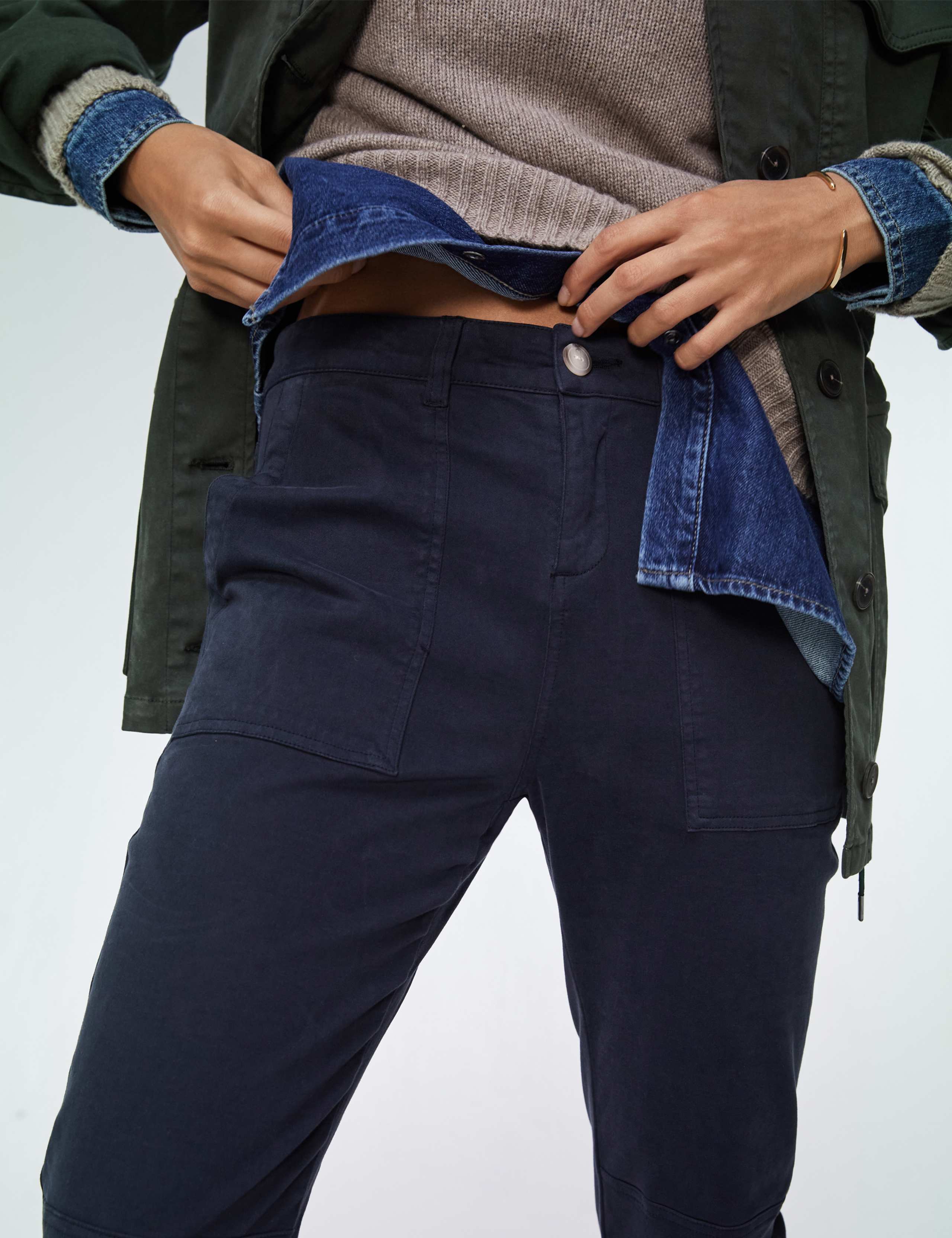 Cotton Rich Cargo Slim Fit Trousers 3 of 3