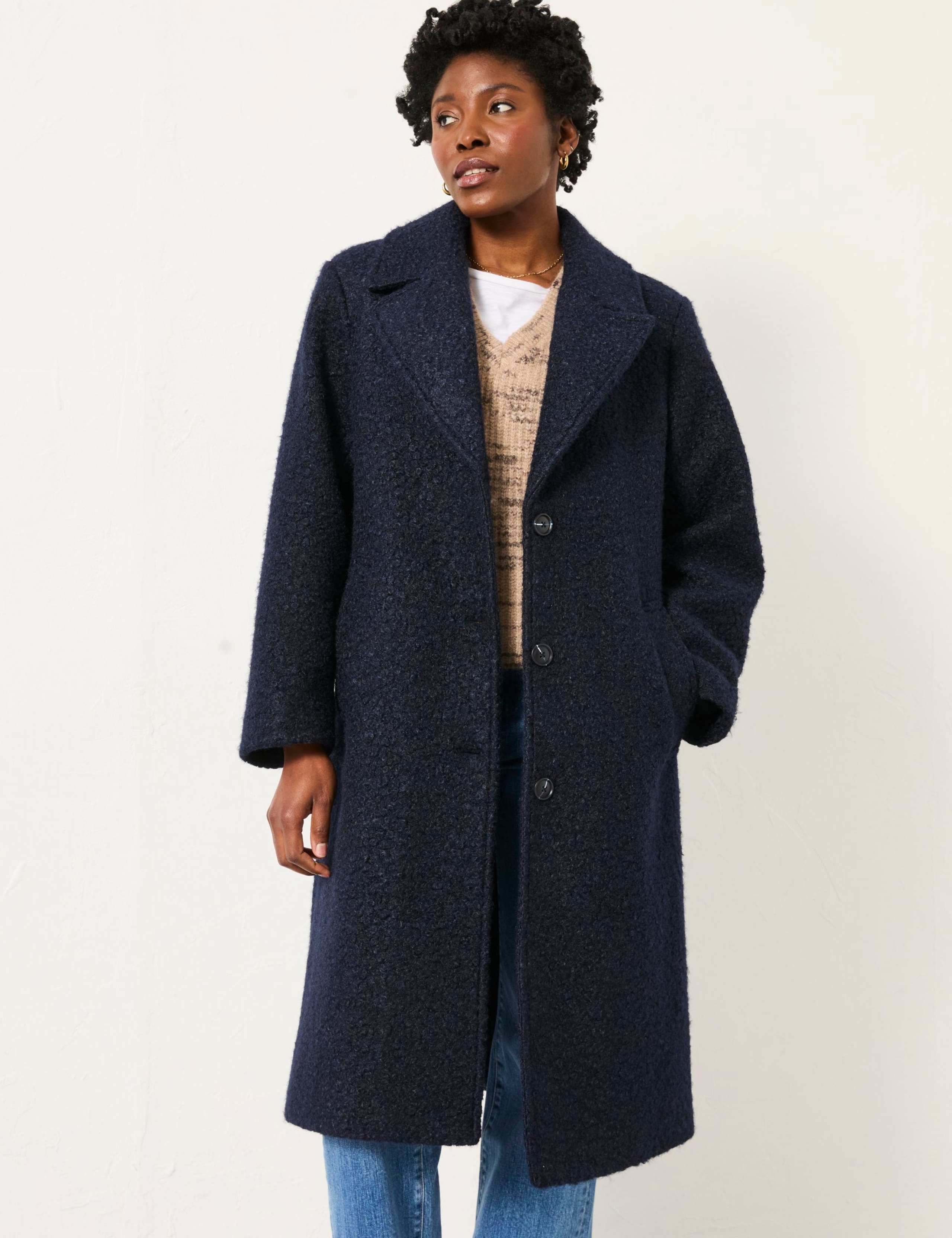 Bouclé Revere Collar Coat 3 of 5