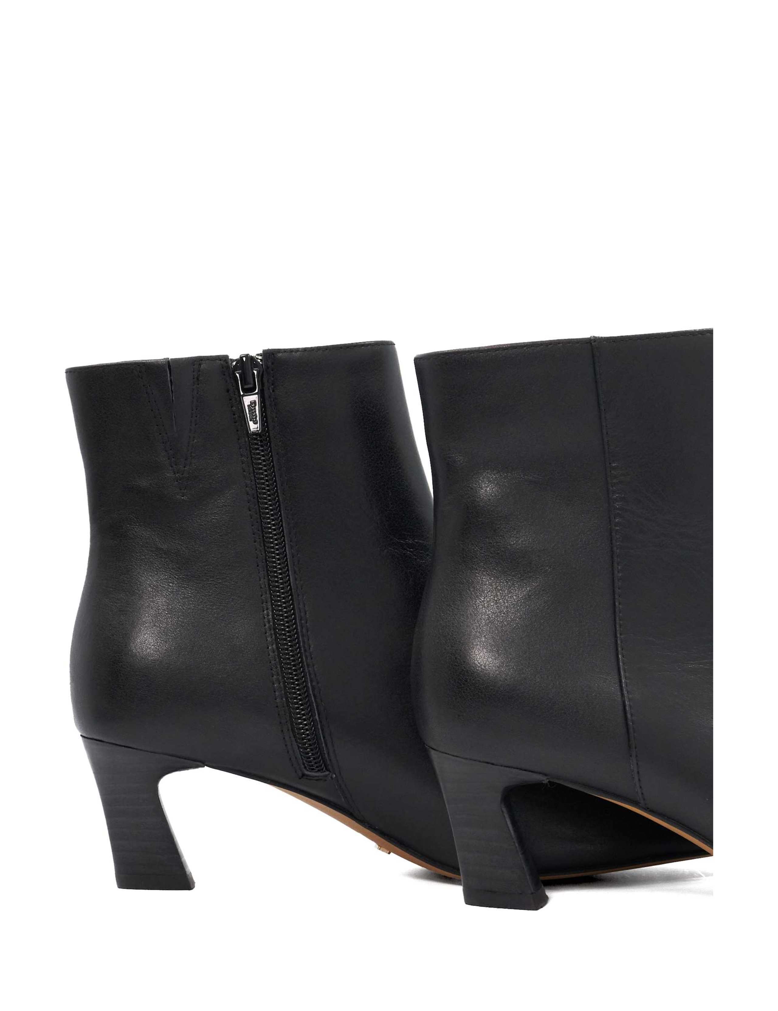 Wide Fit Leather Block Heel Ankle Boots 5 of 5